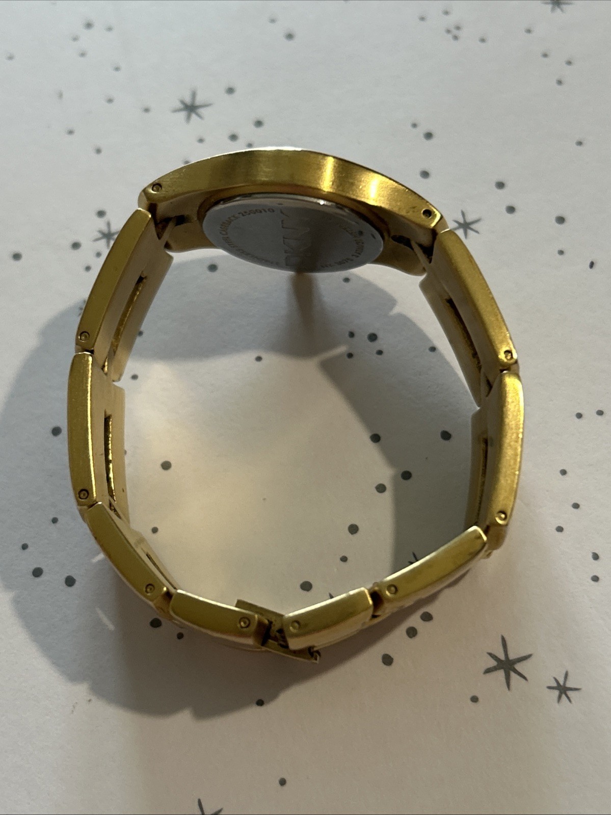 DKNY NY-3075 Ladies Brushed Gold Tone Steel Bracelet Watch Untested