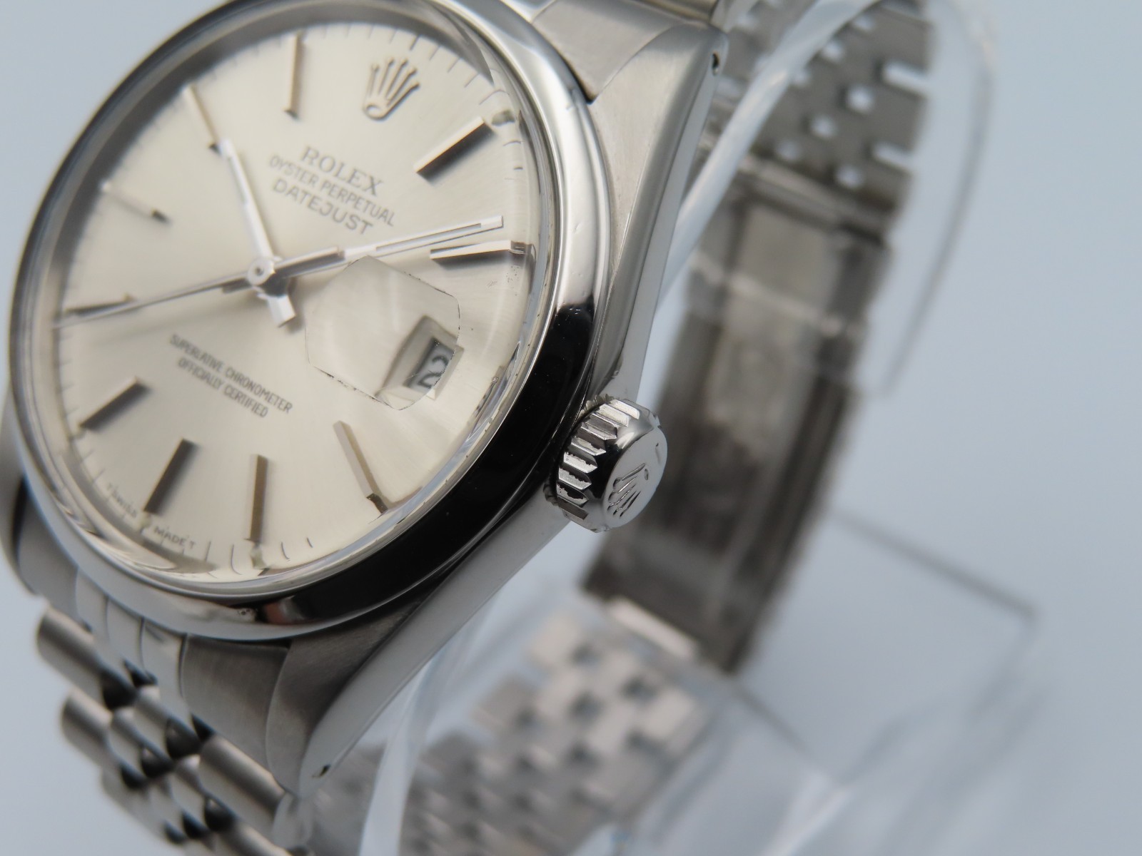 1986 Rolex Datejust 16000 w/ Chevrolet Chevy Logo Original Caseback