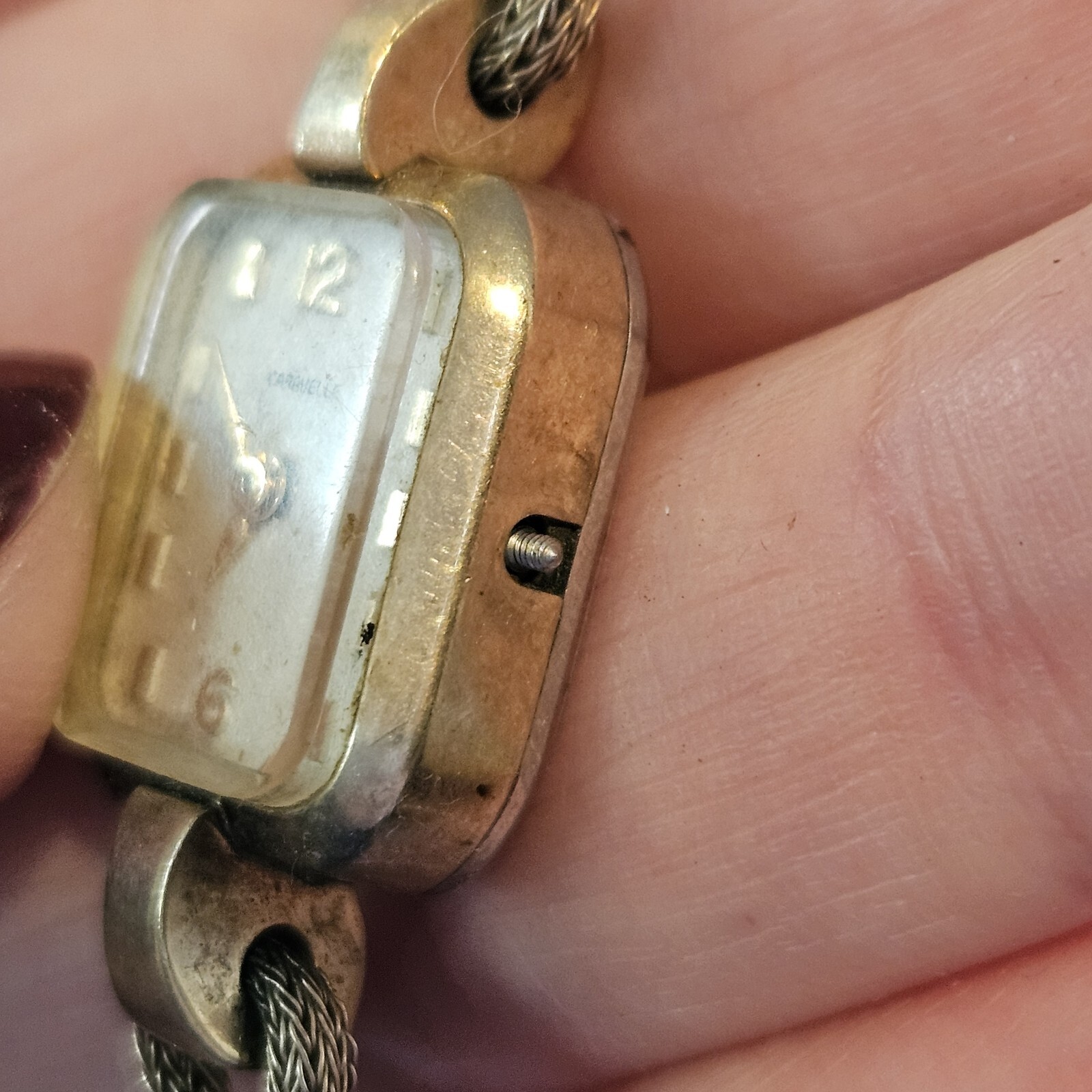 Vintage Caravelle Women’s Wrist Watch 10K RGP Bezel Gold Hadley 1/20-10k 6inch