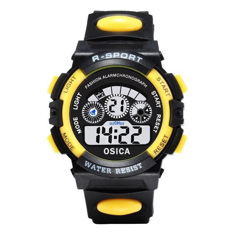 Kids LED Digital Watch Colorful Waterproof Alarm watch Boys Girls Luminous Wrist
