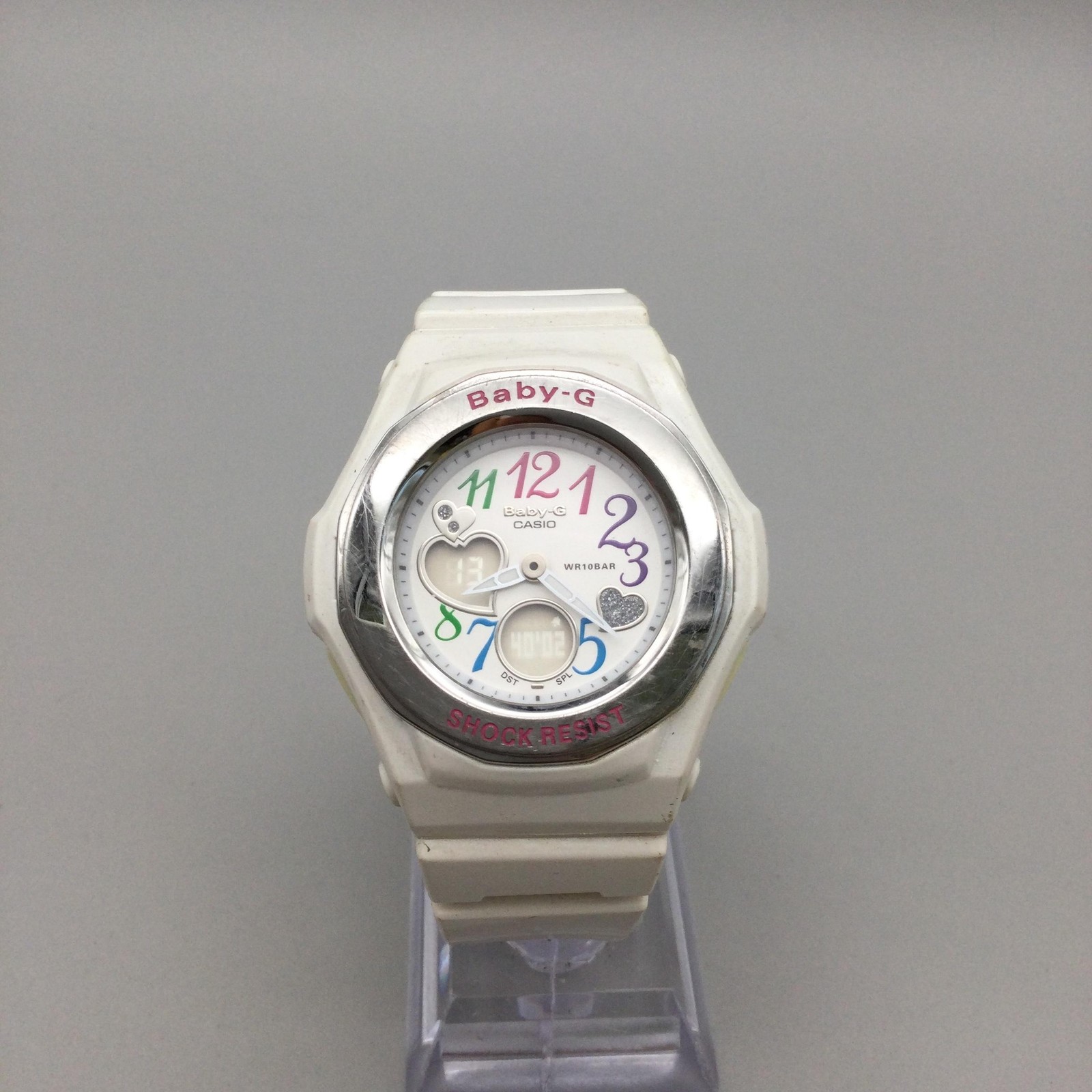 Casio Baby-G 5070 BGA-101 Womens Watch 39mm White Multi Dial 100M New Battery