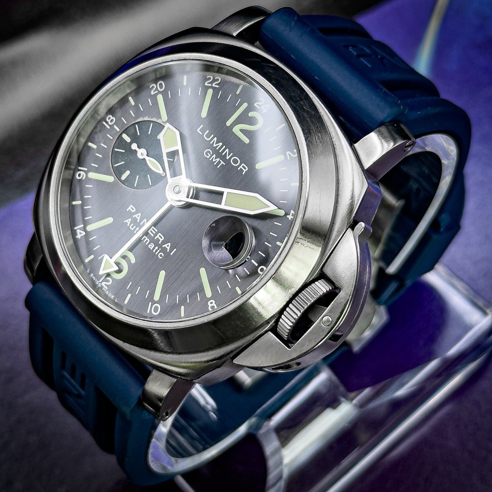 Panerai Luminor GMT PAM00089 Titanium 44mm Automatic Grey Dial Mens Watch