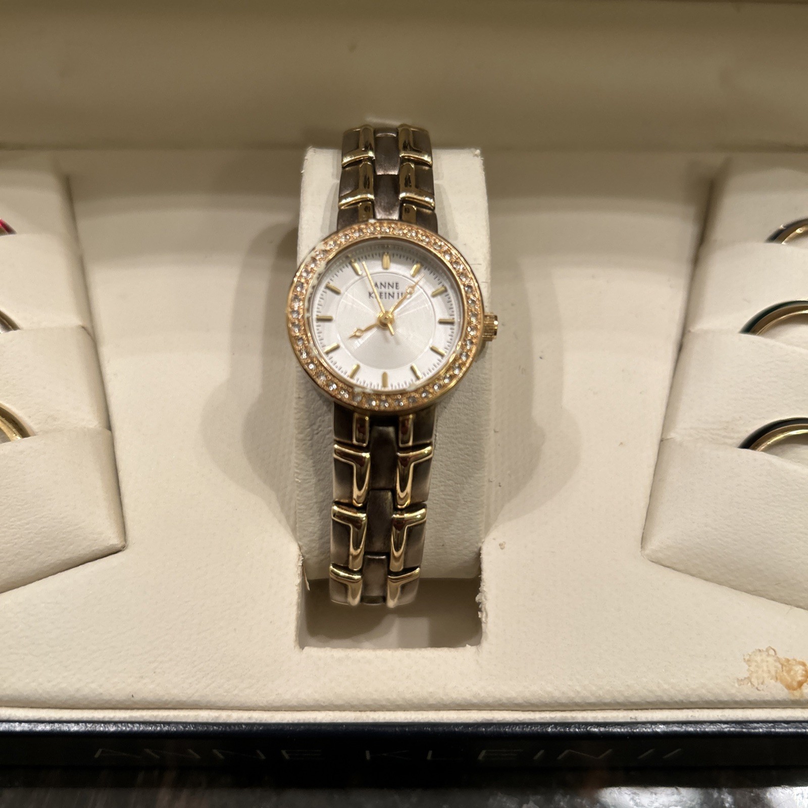 Anne Klein II Watch Women’s Vintage Analog Quartz w/Changeable Bezels