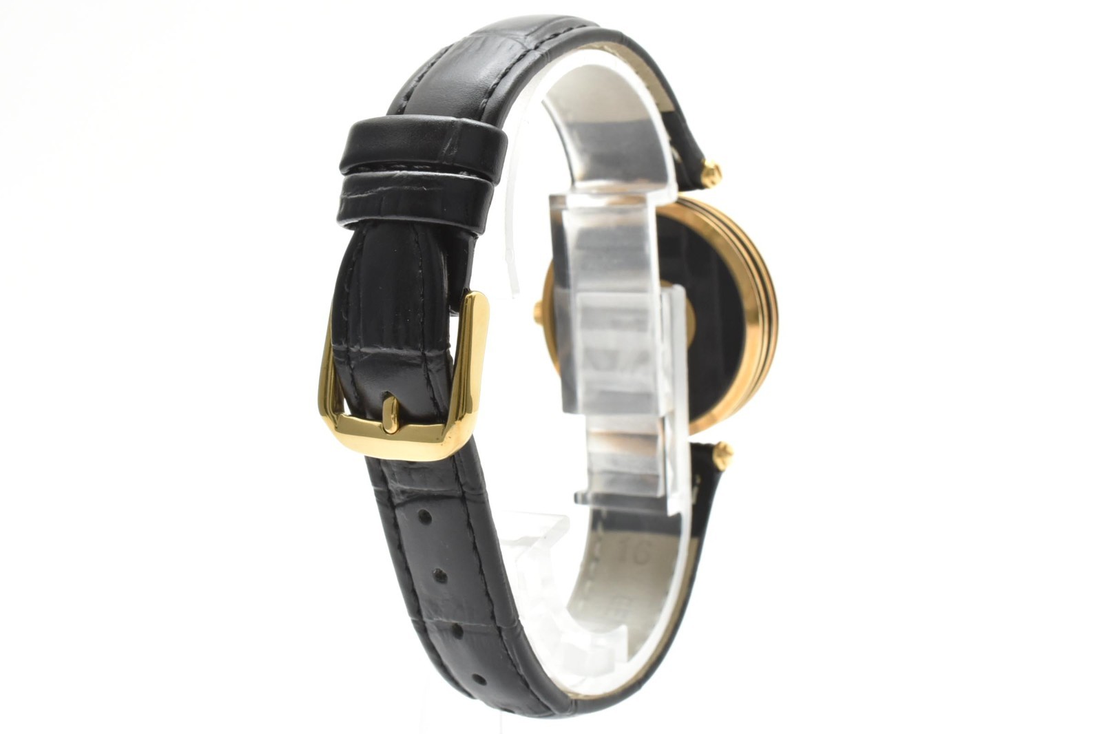 [NEAR MINT w/Box] GUCCI 2000M Black Dial Gold Quartz Men’s Watch From JAPAN