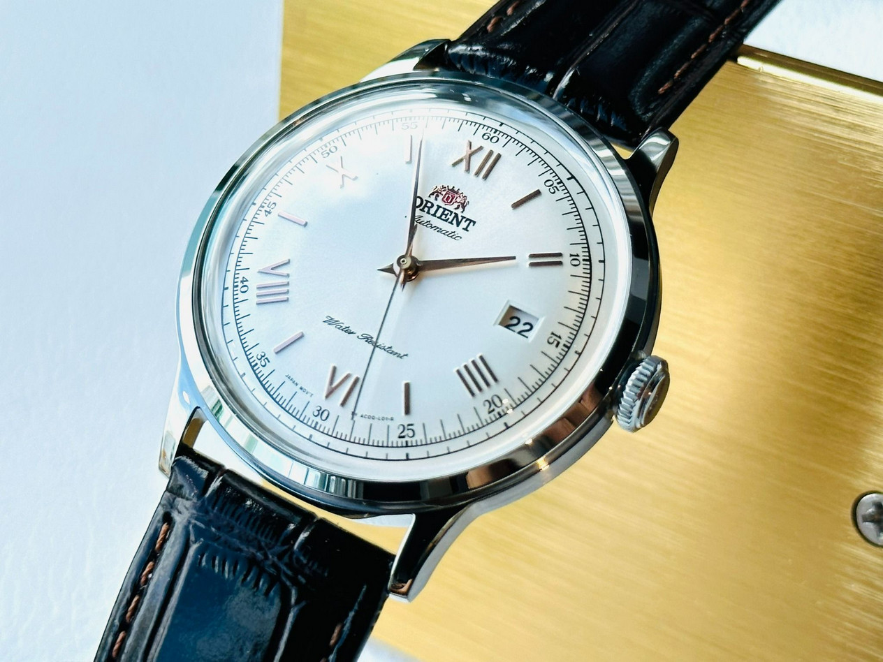Orient Bambino Automatic White Dial Date Display Men’s Watch TAC00008W