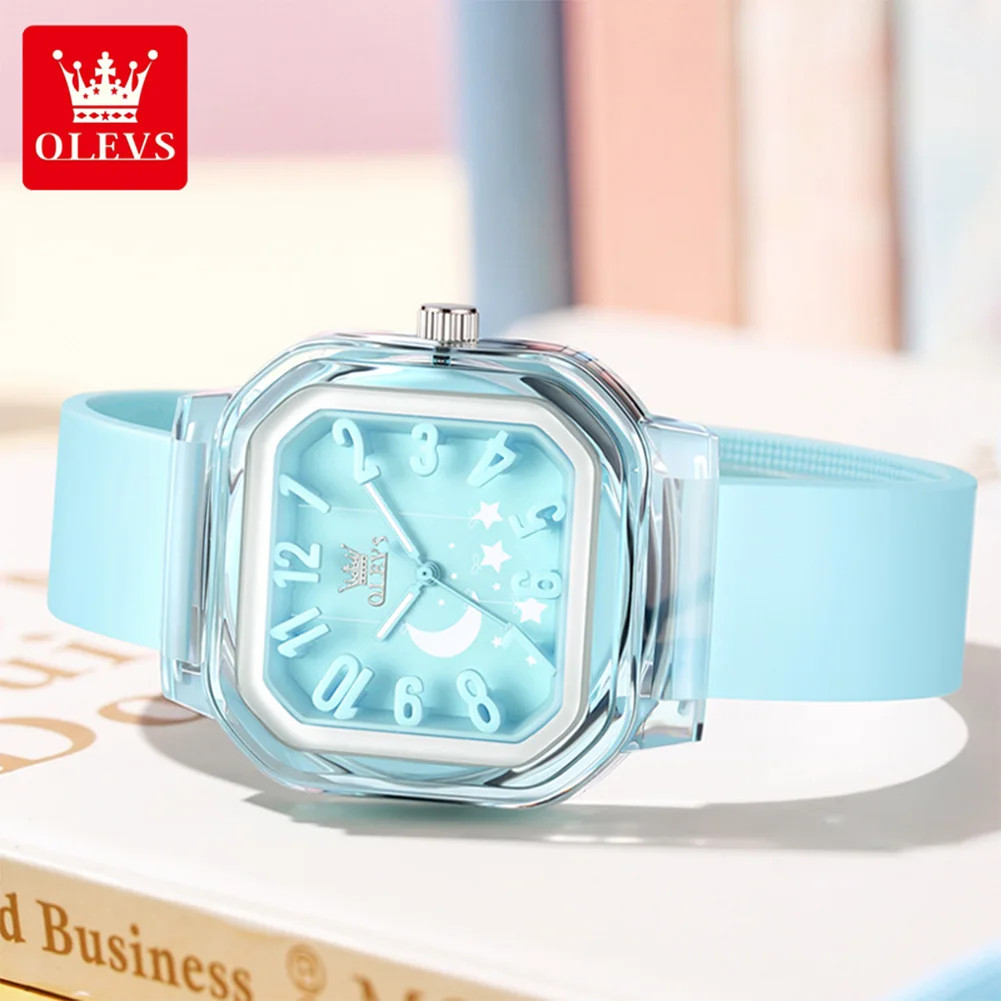 OLEVS Colourful Girl’s Quartz Watch Luminous Wristwatch for Kids Students