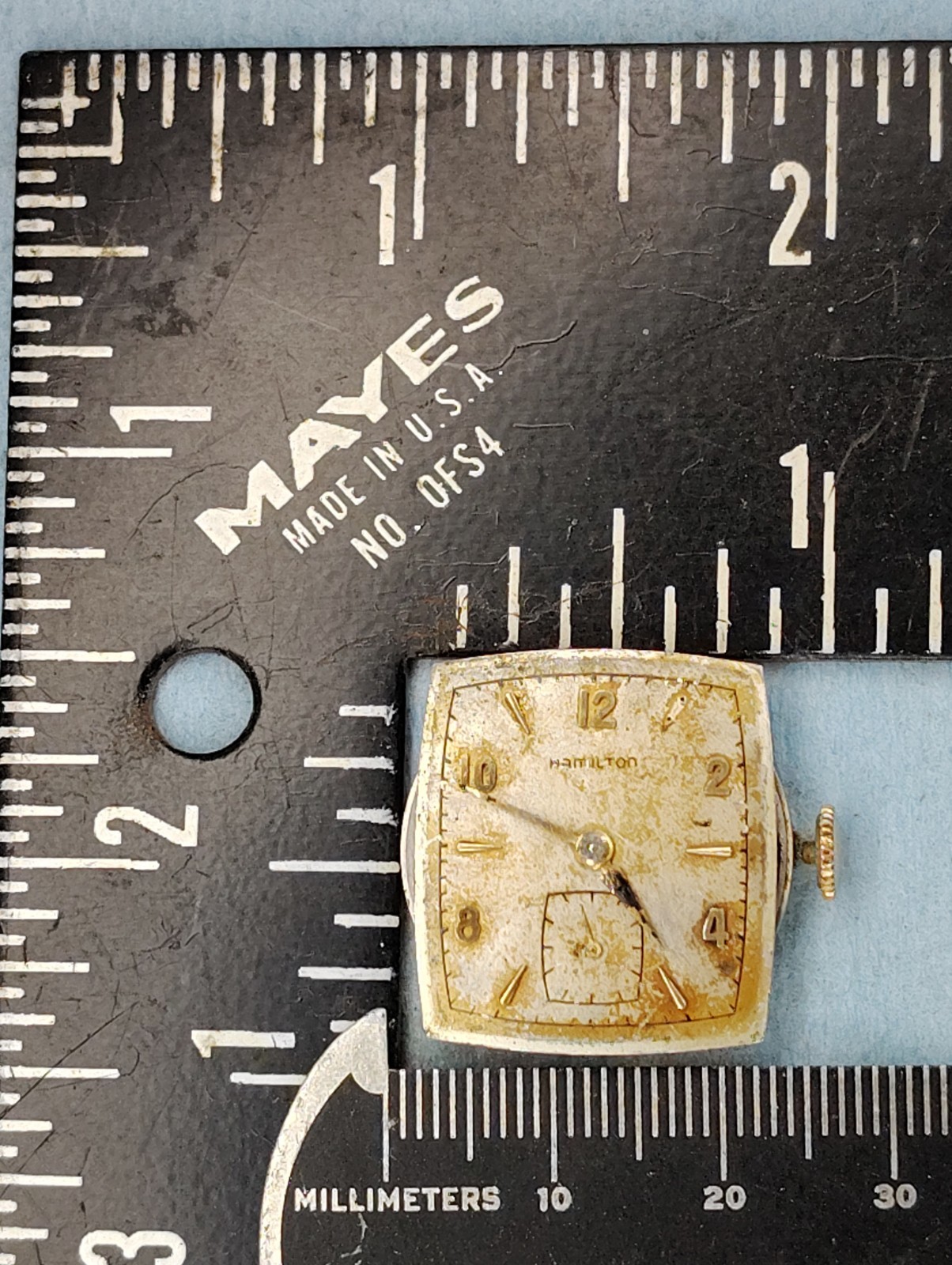 lot M206 mens Hamilton 747 Manual Movement Balance Rotates Vintage Watch Parts