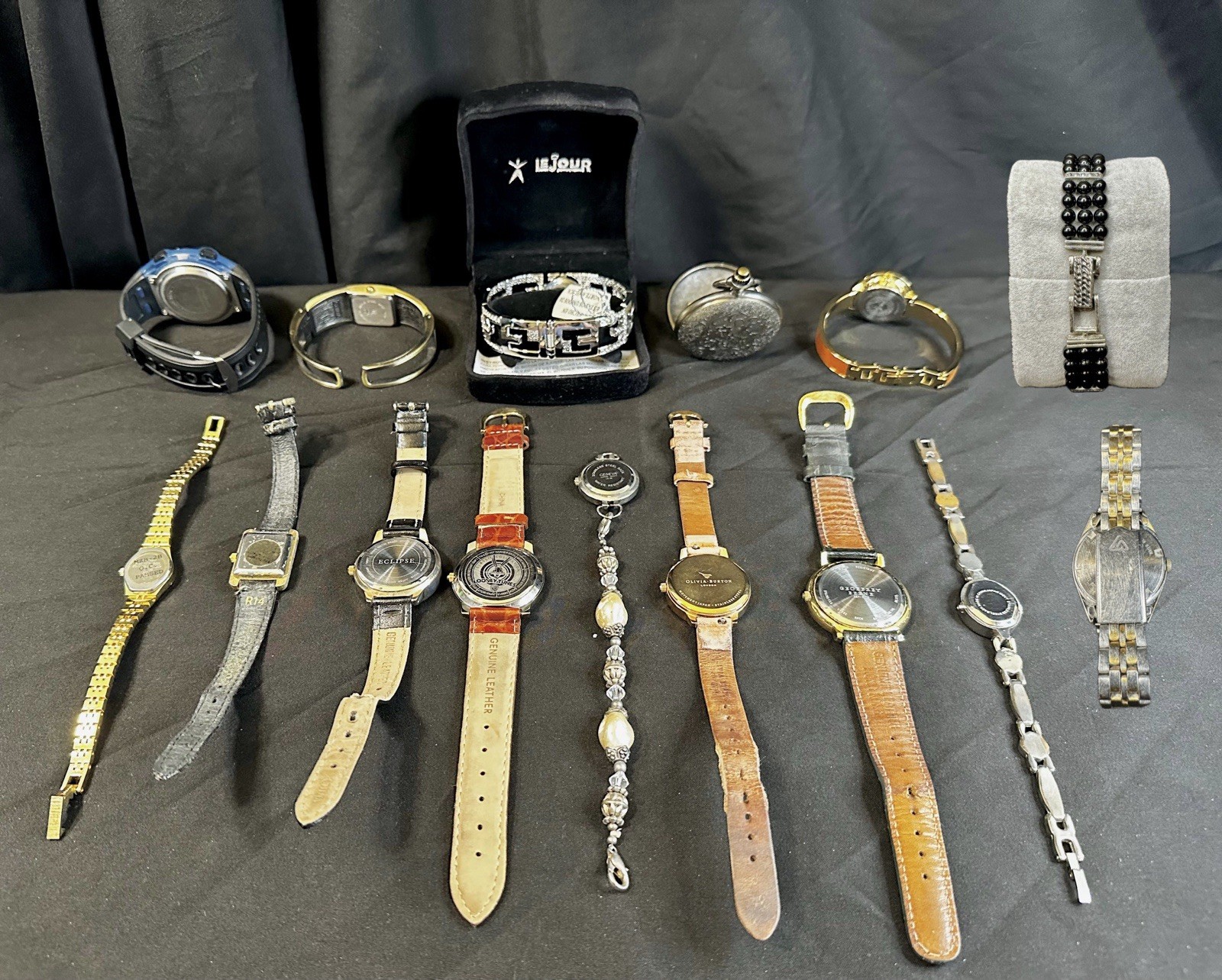 Lot of 15 Men’s & Women’s Watches Various Brands Japan & Quartz Movt