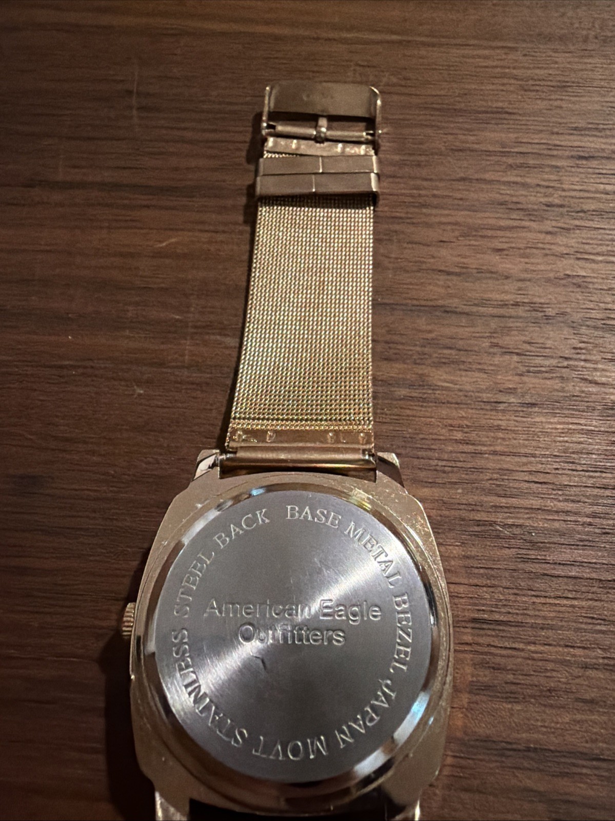 American Eagle Women’s Rose Goldtone Watch, Metal Mesh Buckle Band, WORKING!