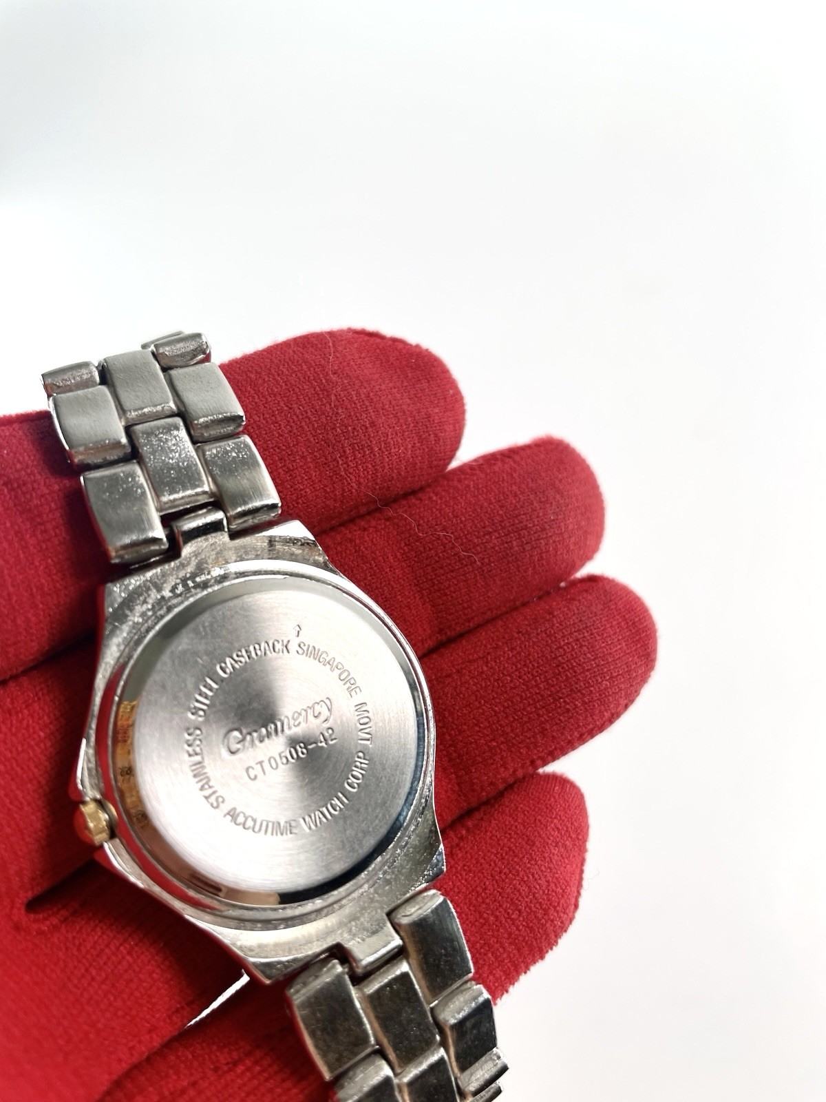 Gramercy SilverTone Accutime Womens Watch QuartzNewbatt Singapore Movt CT0508-42
