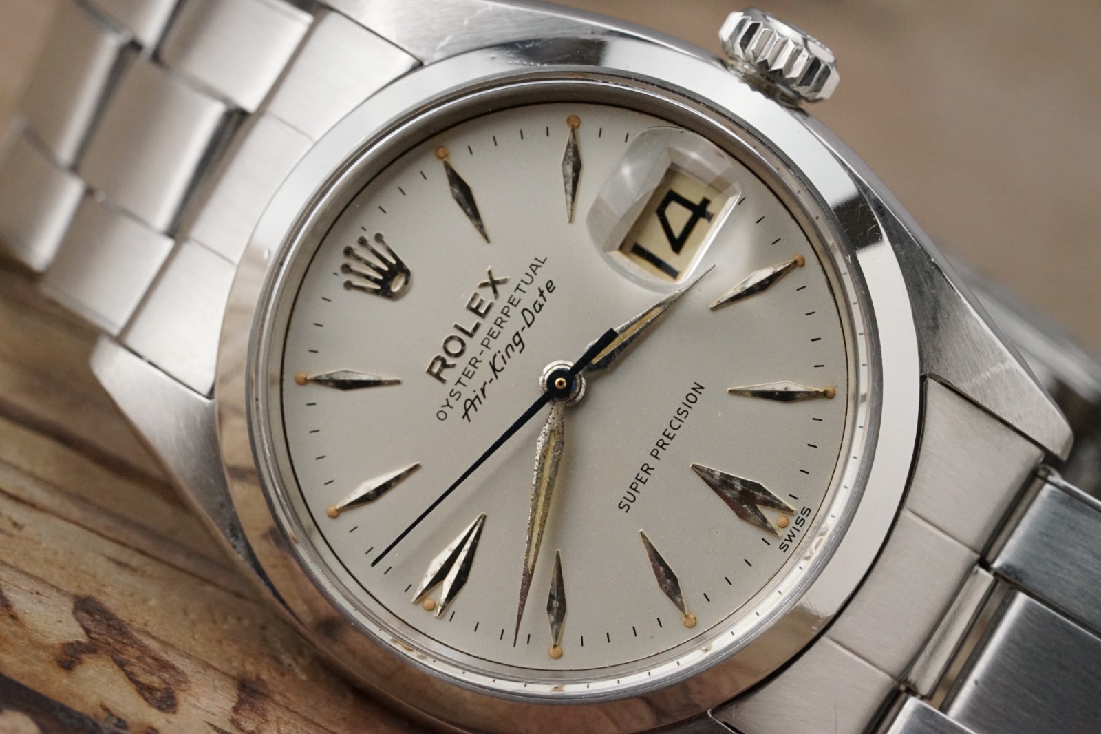 c.1960 Serviced ROLEX Vintage Air-King-Date 5700 34mm cal.1530 #1541