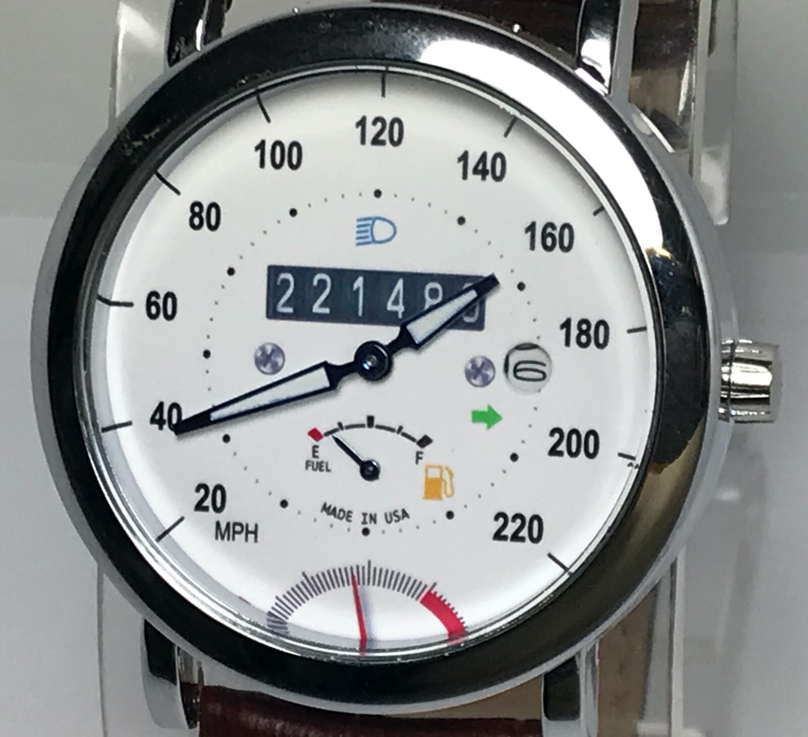 Watch New Speedometer Car Motorcycle Quartz Auto Date Sub-Second 3ATM WR