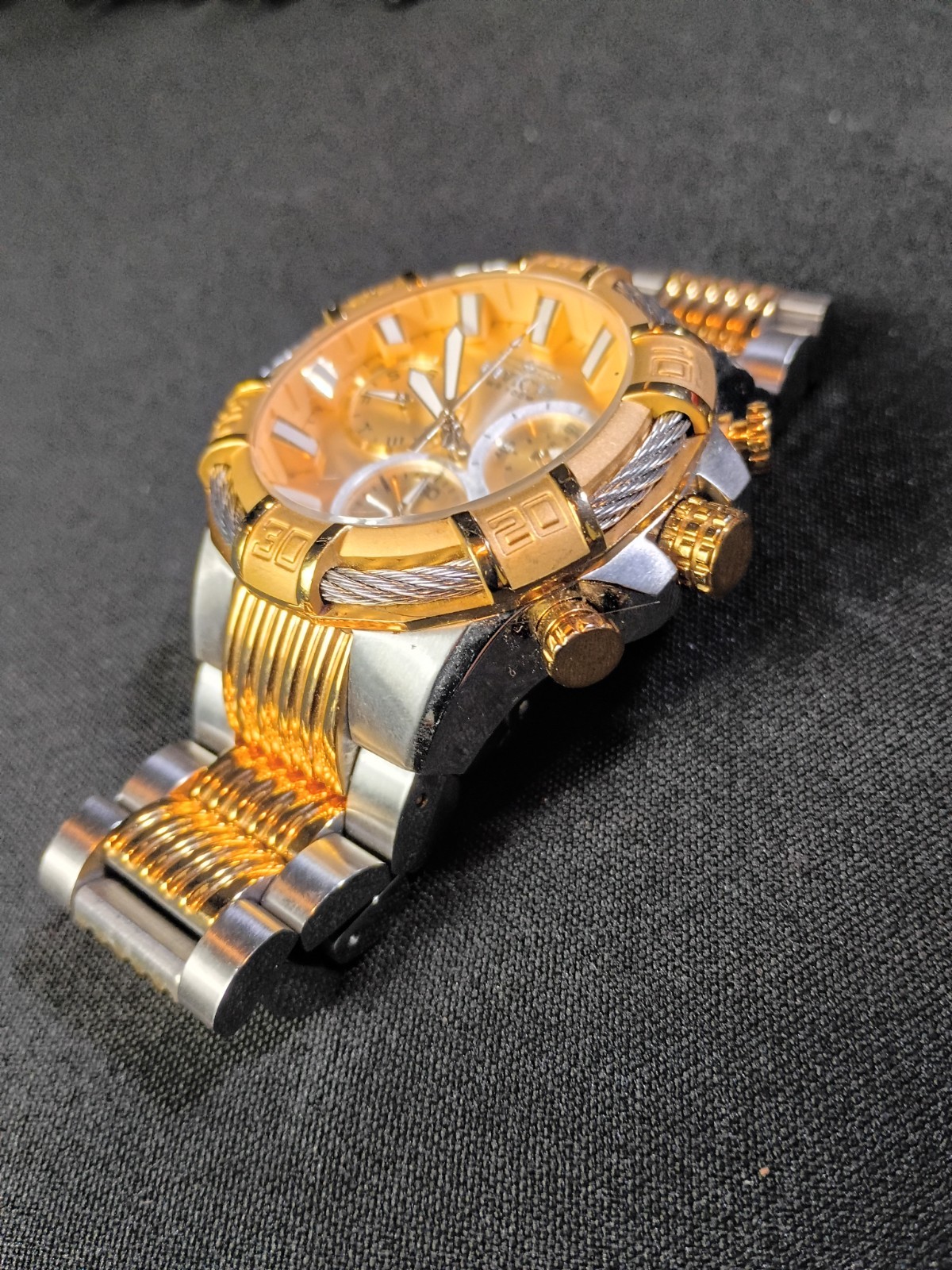 Invicta Tritnite Men’s Quartz Chronograph Date Two-Tone Bracelet 100m