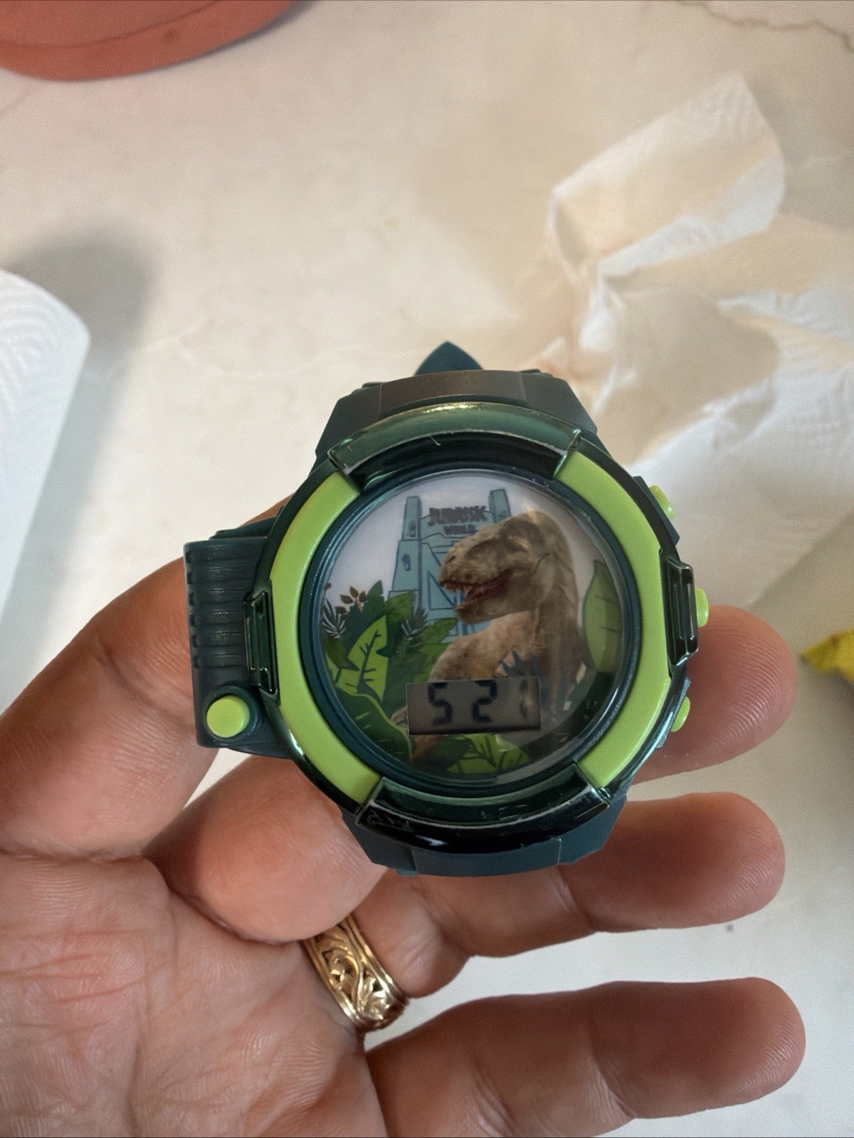 Jurassic World Boys Digital Green Strap Watch Jrw4071jc T. rex