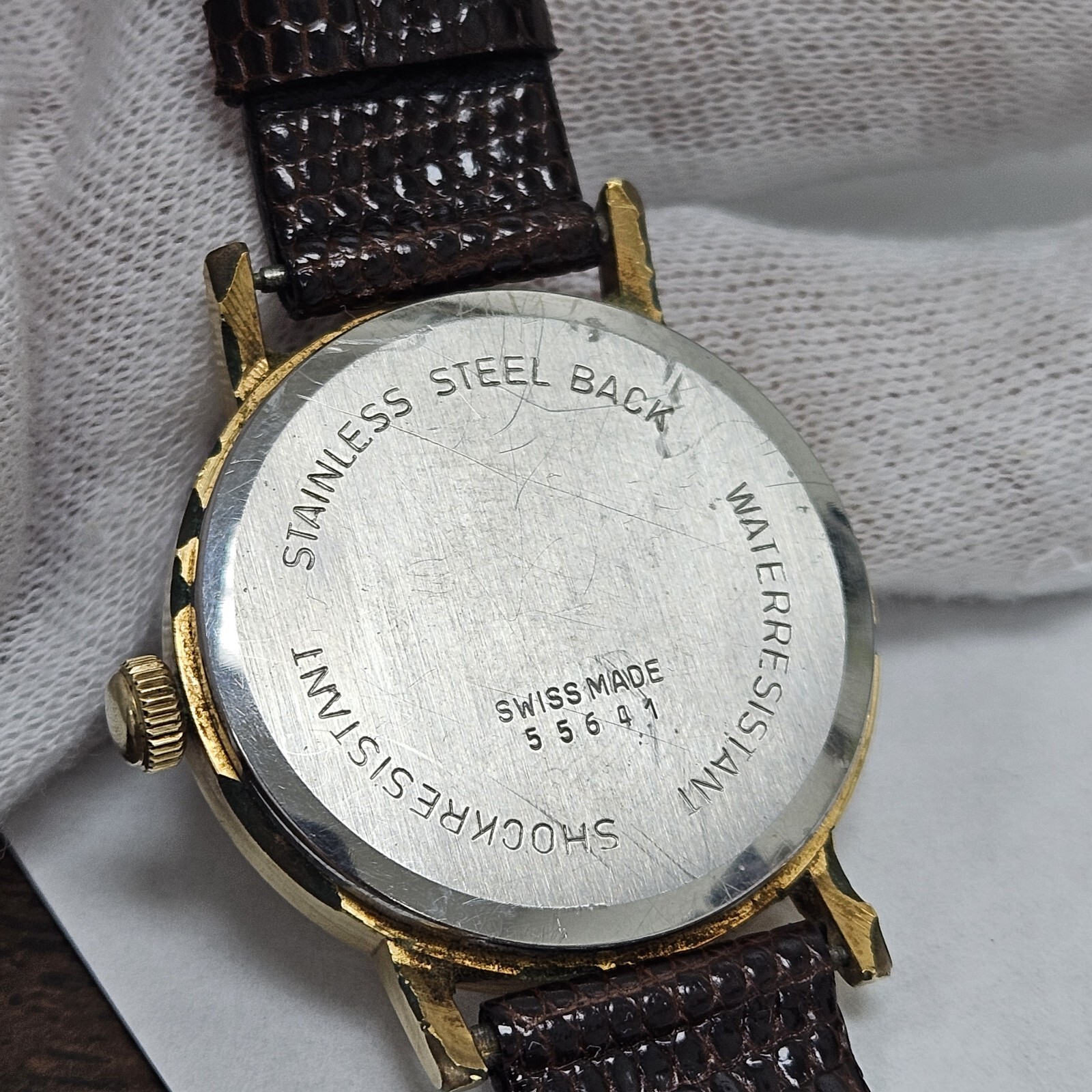 Vintage Bucherer Golden Date Dial Quartz Gold Tone Men’s Wrist Watch New Battery