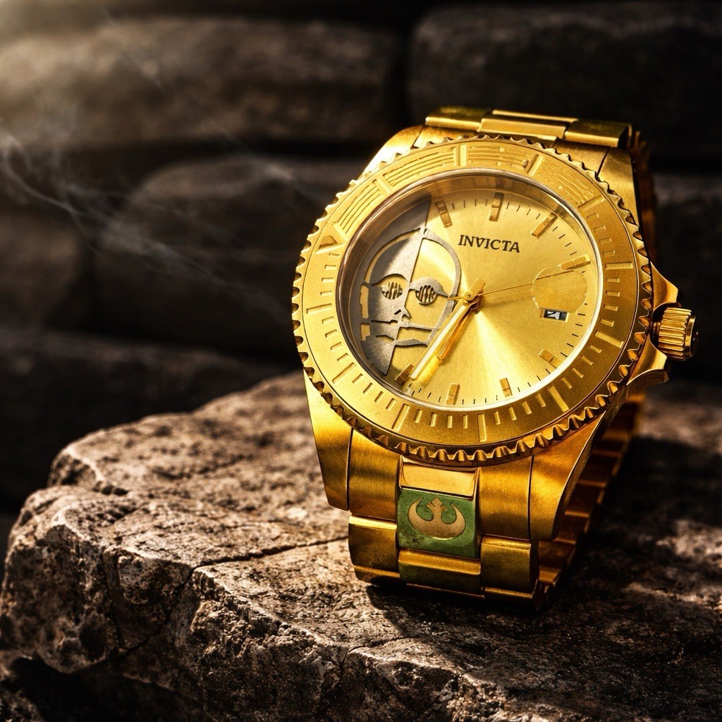 Invicta Star Wars C-3PO Limited Edition 47mm Automatic NH35A Gold Tone Watch 261