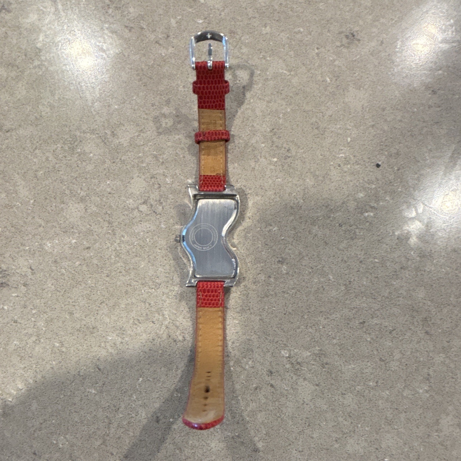 Lavender Salvador Dali Face With Stunning Red Leather Band Japan Movement