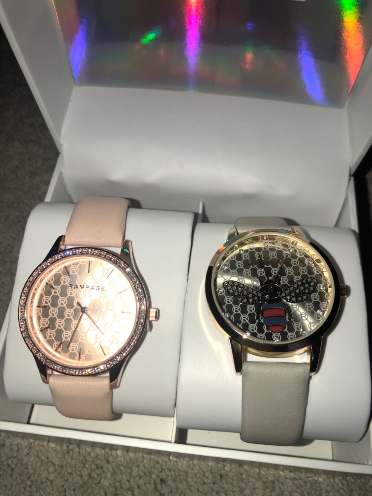 Rampage Bumblebee & Rose Gold Watch Watches Gift Box Set Of 2 New