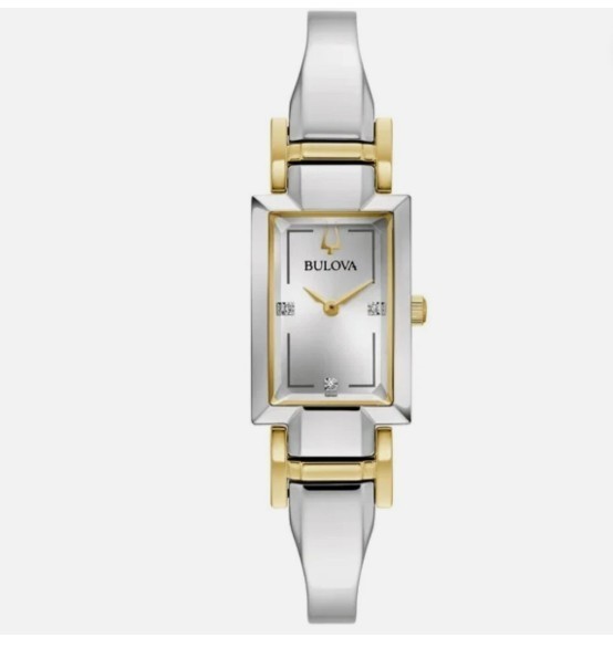 NEW Bulova Classic 98P229 Women’s 18x26mm Diamond Two-Tone S/Steel Quartz Watch