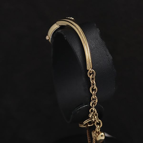 Alba Quartz Y150-0B30 Ladies Bangle Watch Gold-Tone Black Dial