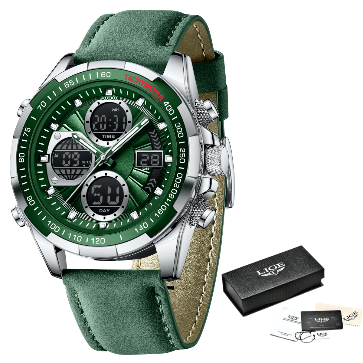 Luxury Men Watch Quartz Digital Analog Luminous Waterproof Business Wristwatch
