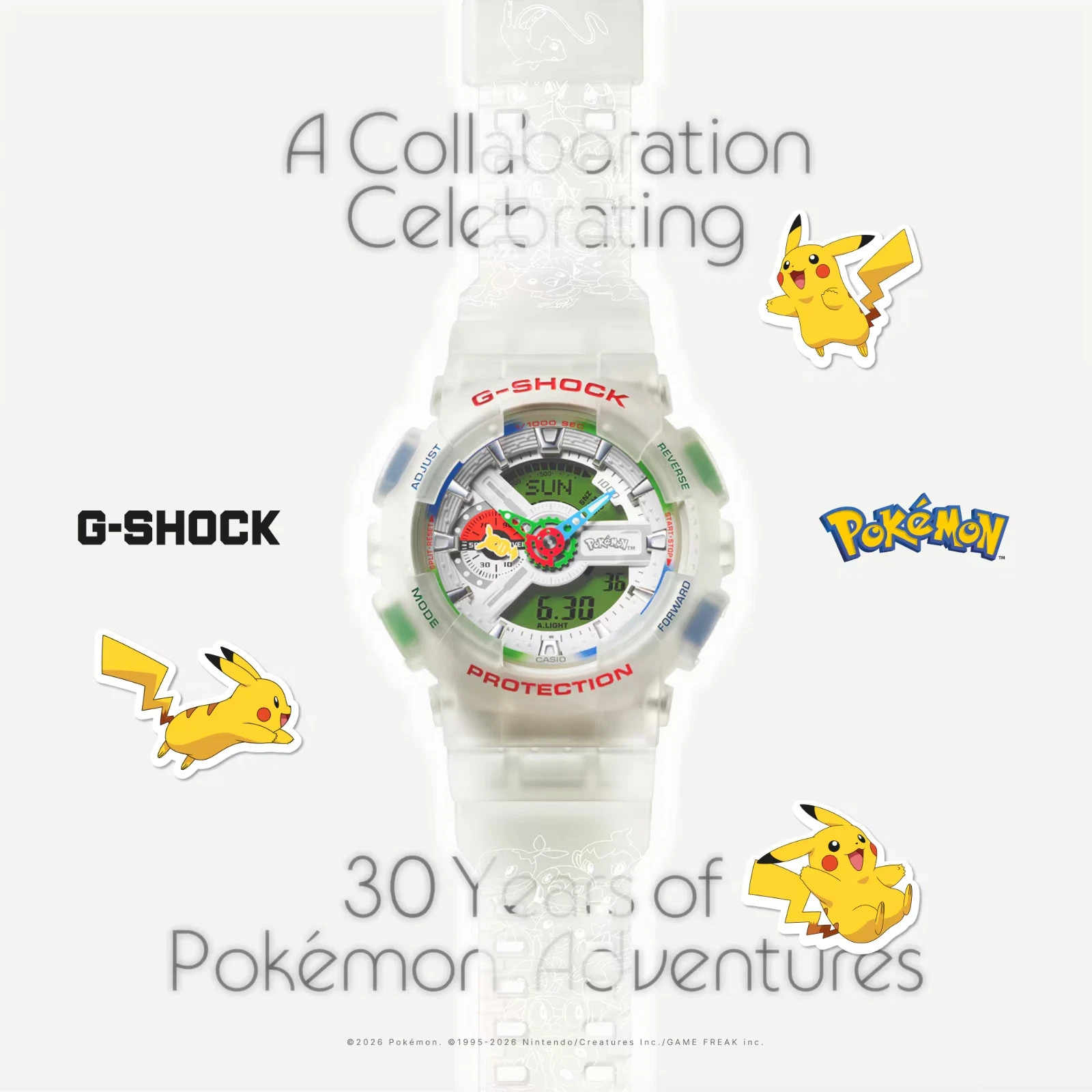 CASIO G-SHOCK Pokemon GA-110PKM-7AJR 30th Anniversary Japan Limited PRESALE