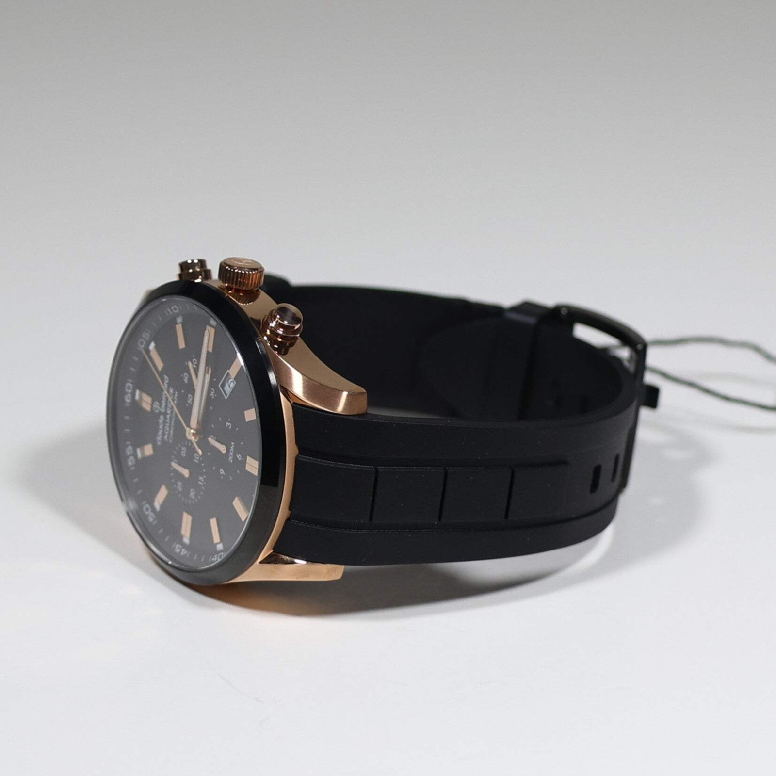 Claude Bernard Black Dial Rose Gold Tone Men’s Chronograph Watch 10222-37RNCA-NI