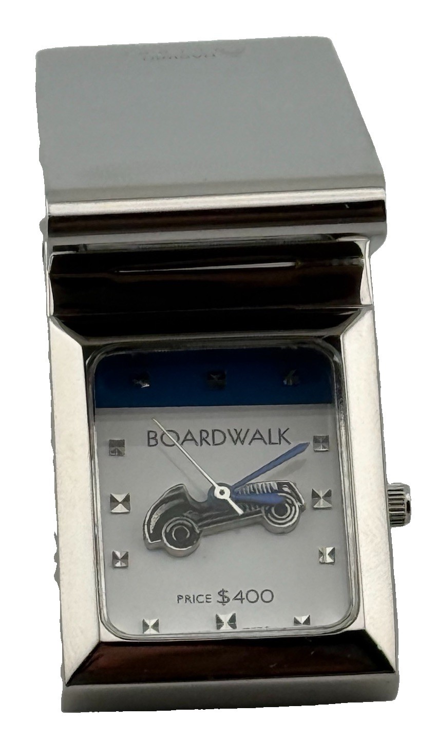Vintage 2005 Colibri Monopoly Boardwalk Hinged Money Clip Watch Hasbro Japan Mvt