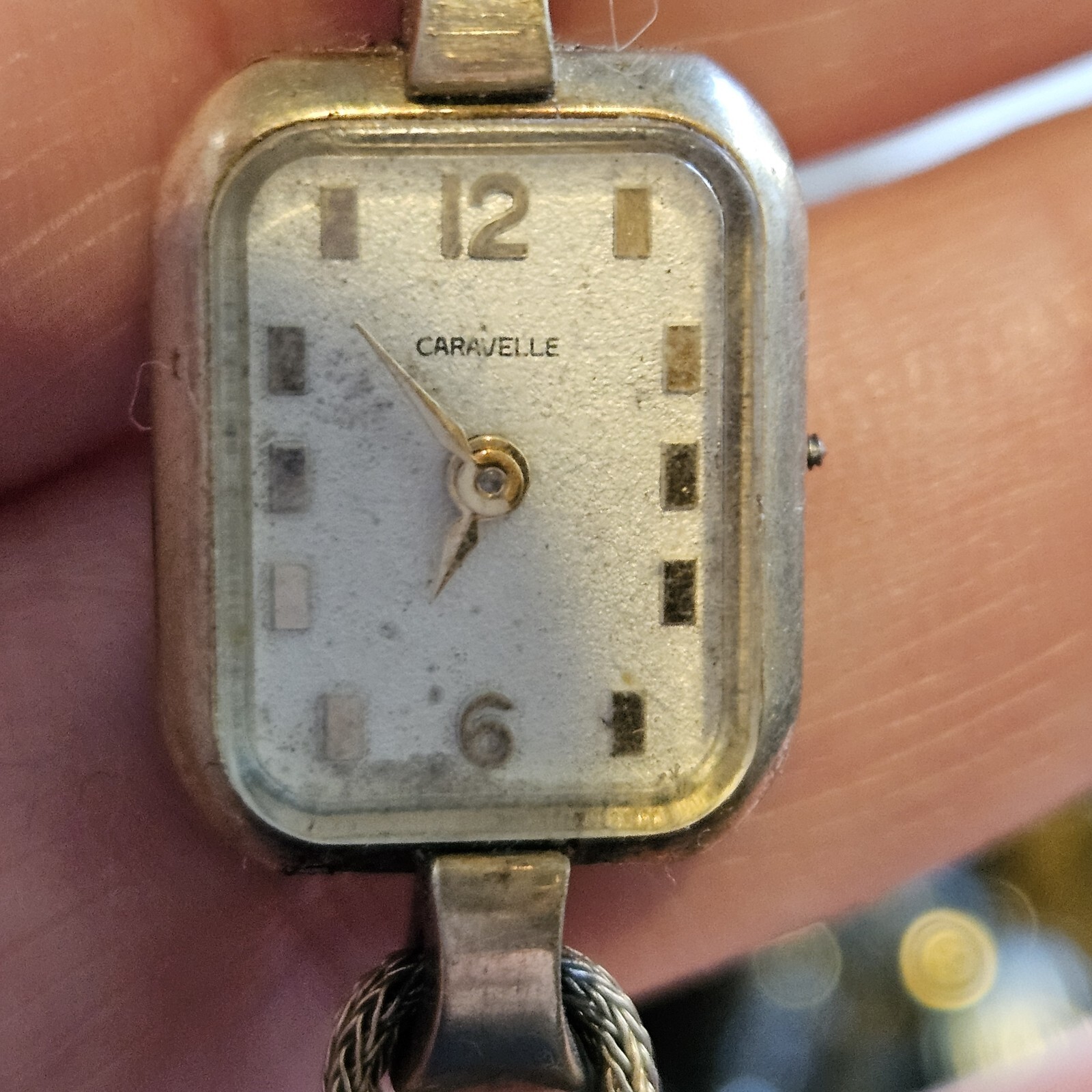 Vintage Caravelle Women’s Wrist Watch 10K RGP Bezel Gold Hadley 1/20-10k 6inch