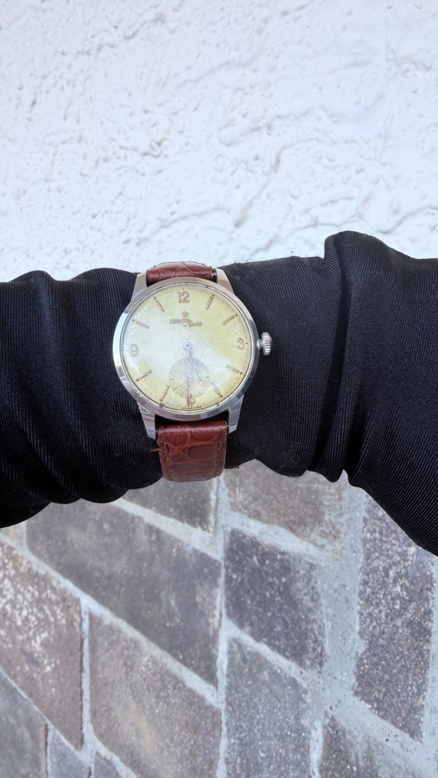 Zenith Sporto Vintage 34mm Steel Cal. 120 Manual Original Dial