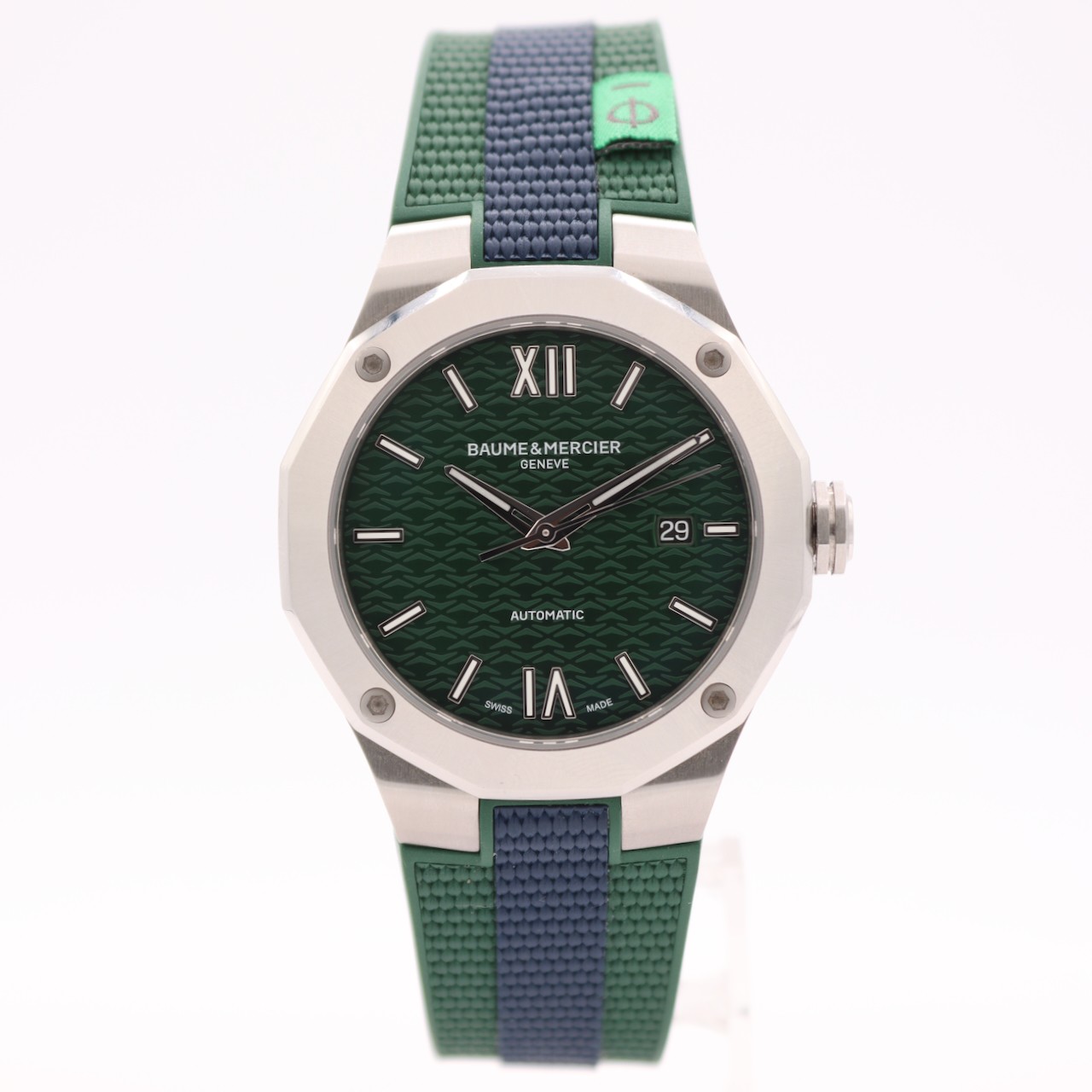 42mm Baume & Mercier 65901 Riviera Green Automatic Wristwatch SW 200-1 Steel