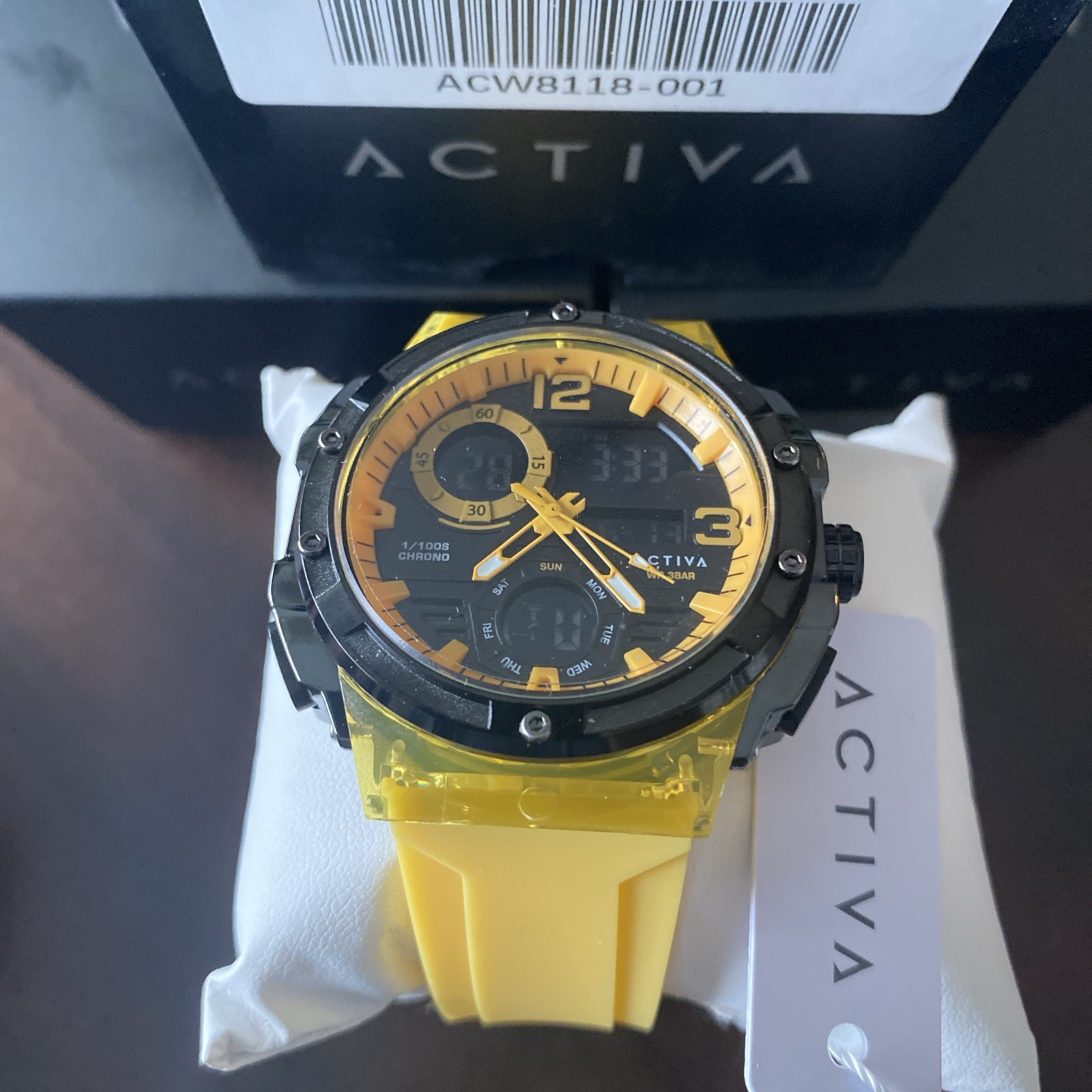 Activa Virtux X Invicta Digital Men’s Watch – 51mm. Yellow (ACW8118-001)