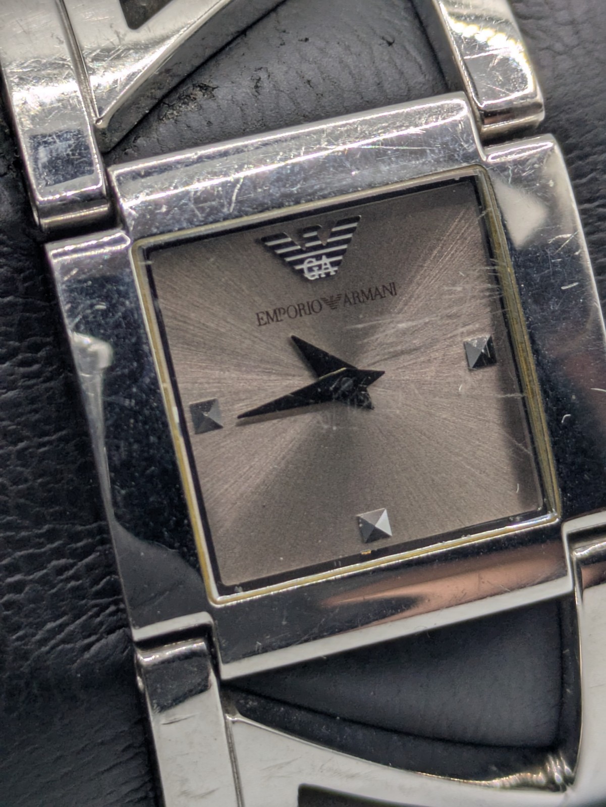 Emporio Armani AR5777 Quartz Bangle Watch Untested Parts Repair 27.8mm