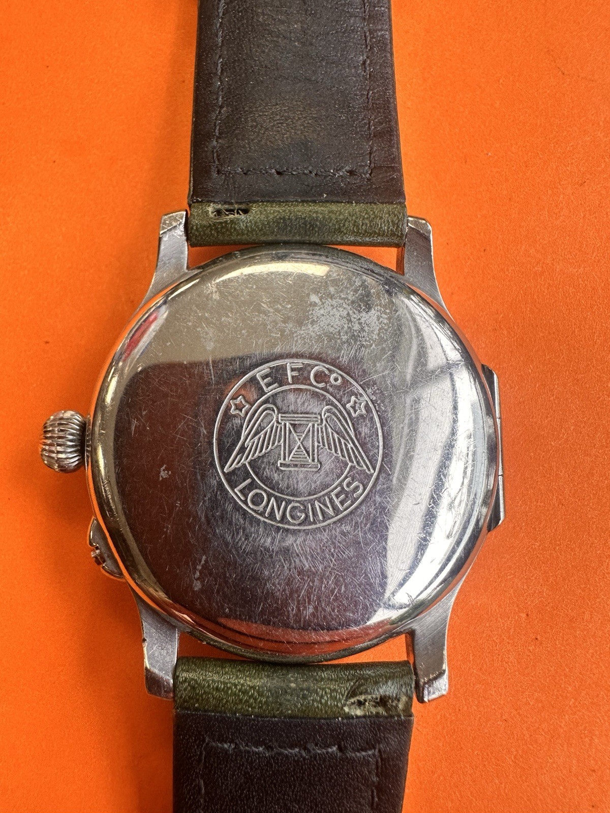 Longines Lindbergh Hour Angle Swiss Made Automatic Wristwatch Green Leather