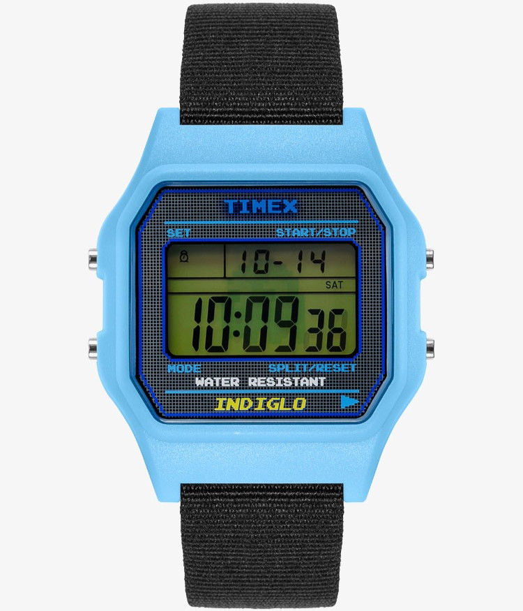TIMEX x PAC-MAN Collaboration TW2V94100 Classic Digital Watch 34mm NICI Pouch