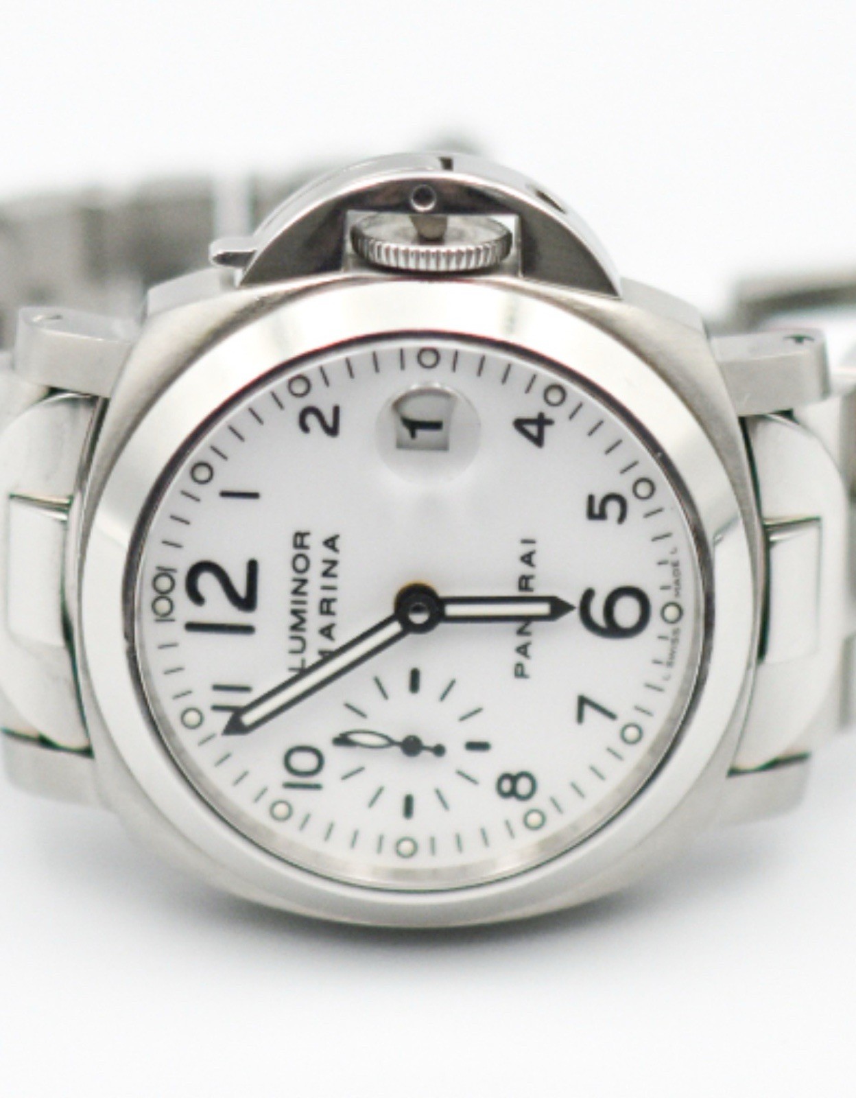 Panerai Luminor Marina White Men’s Watch – PAM00051 – Stainless Bracelet