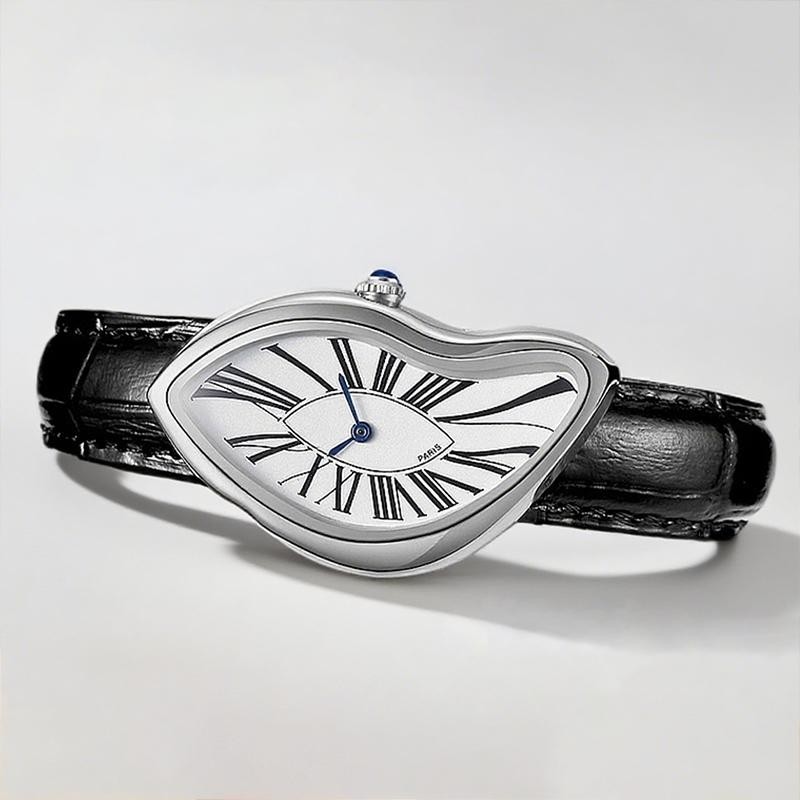 Fashion Genuine Leather Quartz Watch Water Resistant Casual Trendy Wristwatch