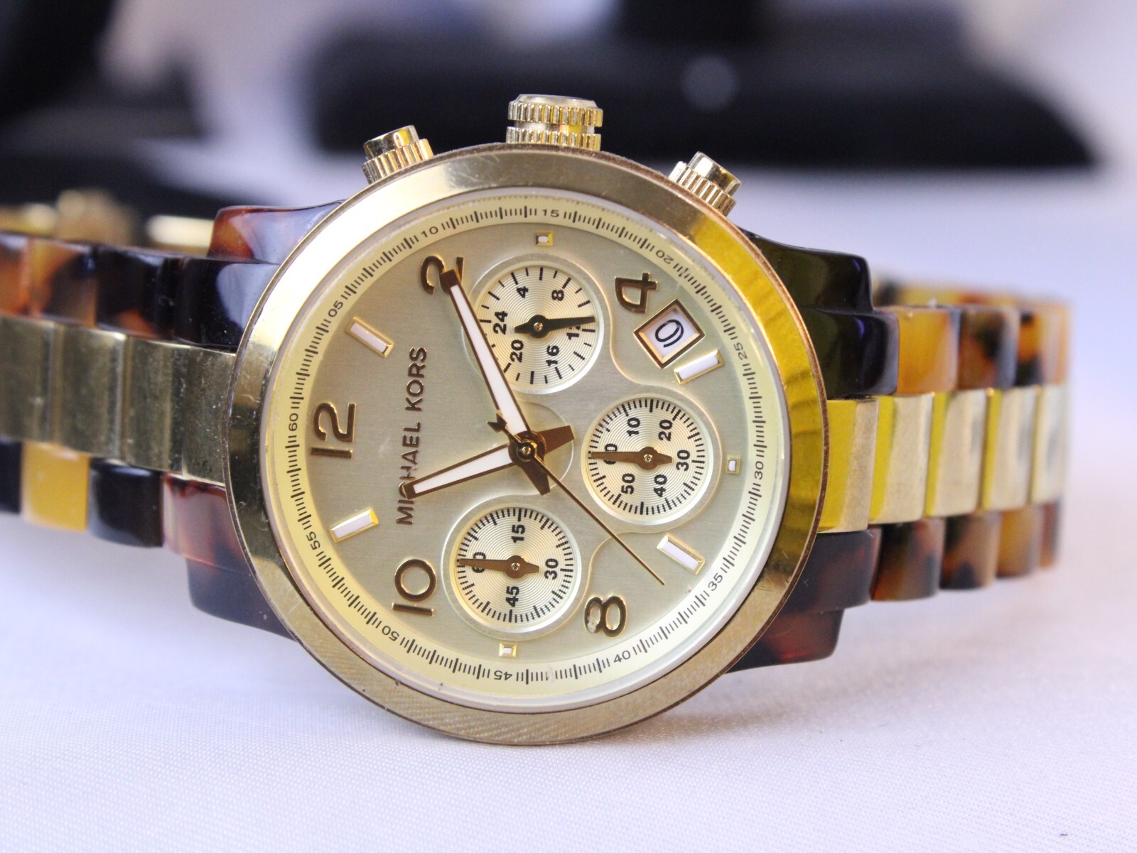Michael Kors Stainless Steel Analog Watch Gold & Tortoise Brown MK-5138