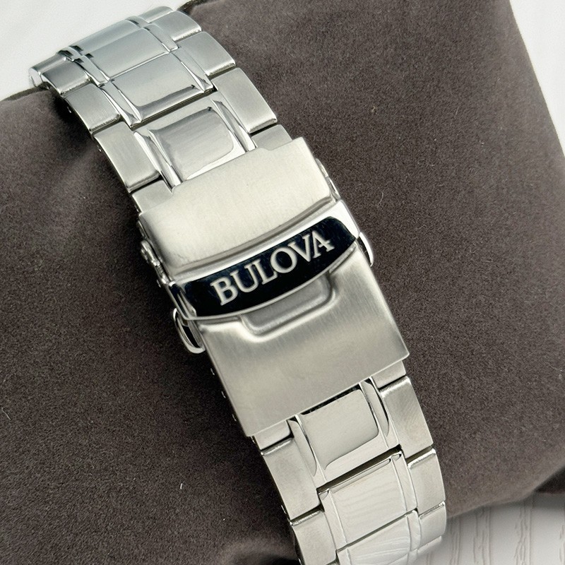 Bulova Marine Star 96B255 White Dial Chronograph Men’s Quartz Watch 43mm