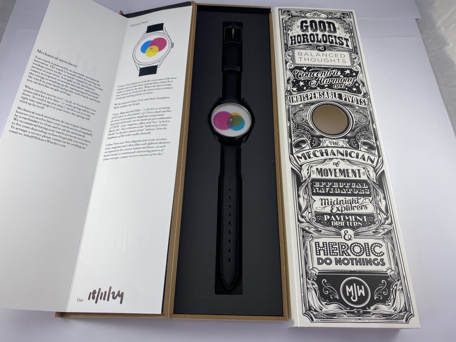 Brand New! Mr Jones Watches ‚Colour Venn‘ With Papers & Box MJW Mechanical Swiss