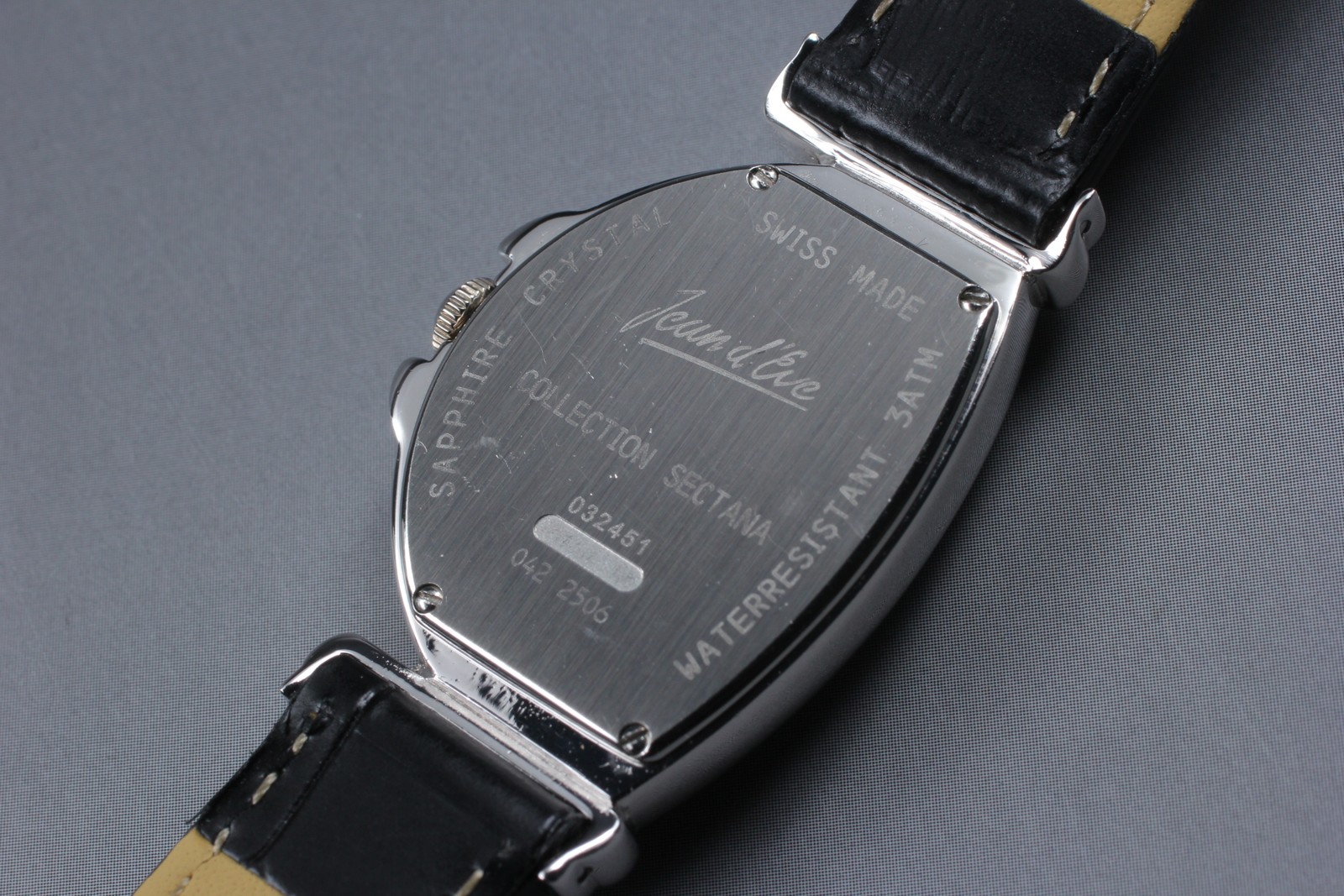 Vintage [Exc+5] Jean d’eve Sectana Silver 24mm Yellow Women’s Quartz Watch JAPAN