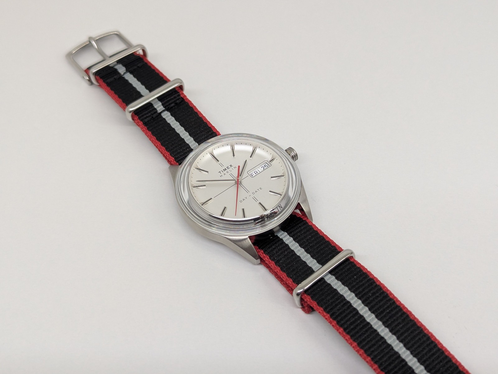 Timex Marlin Jet Quartz Day-Date 38mm Watch Nylon Strap With Box TW2Y37300