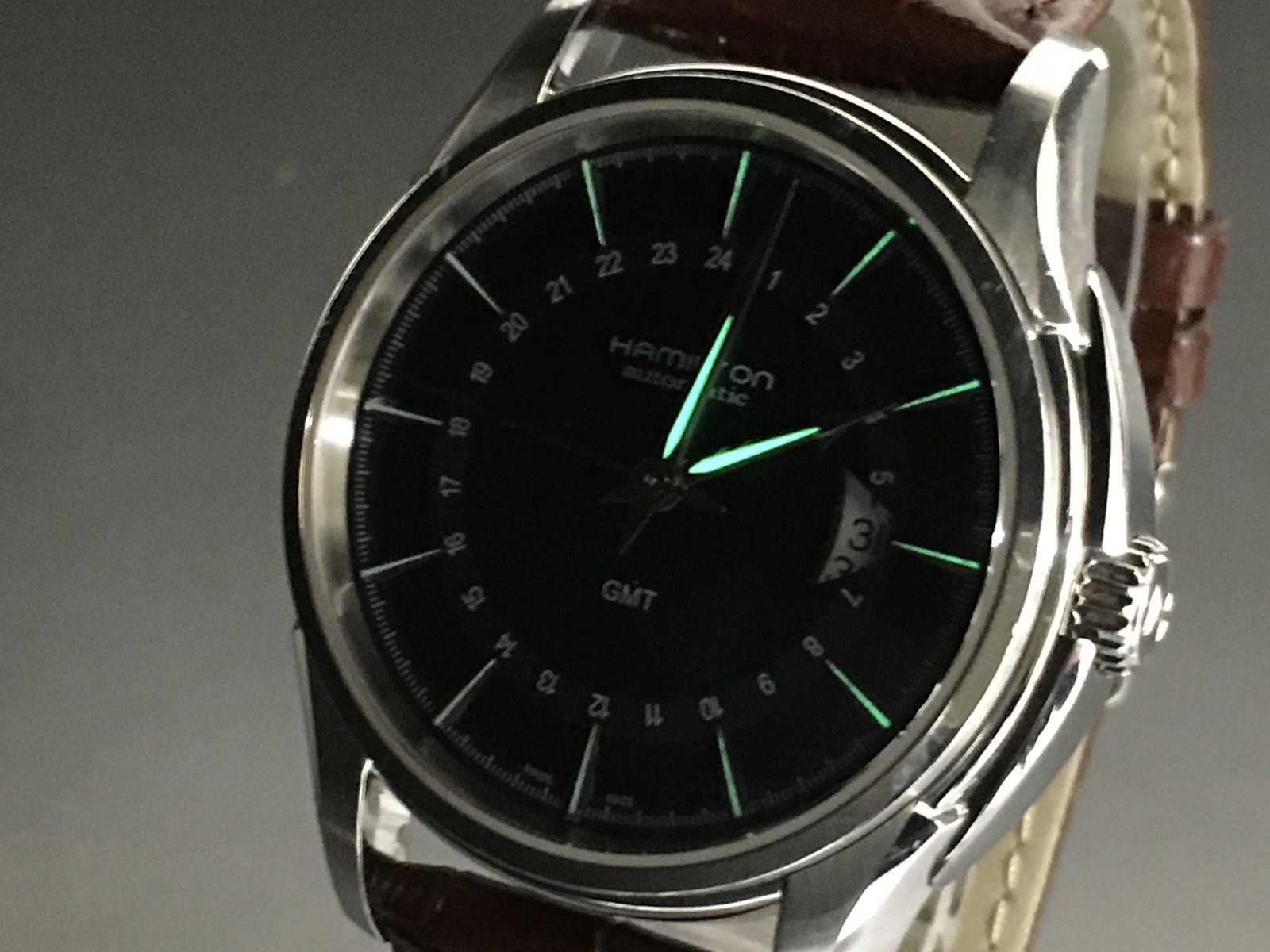Hamilton Jazzmaster Traveler GMT Automatic Black Dial Men’s Watch 42mm JAPAN
