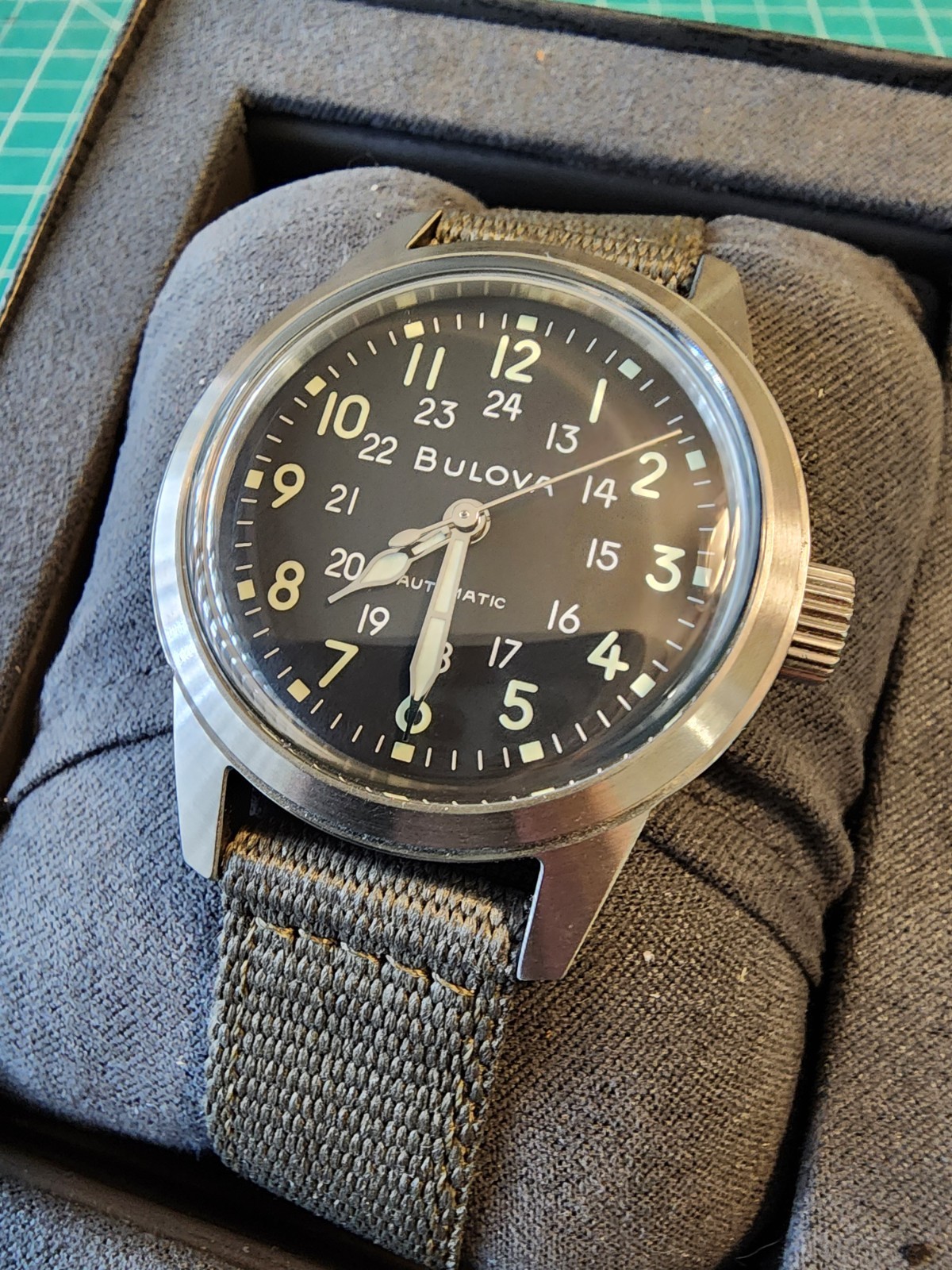 Bulova Military VWI Men’s Black Watch – 96A259