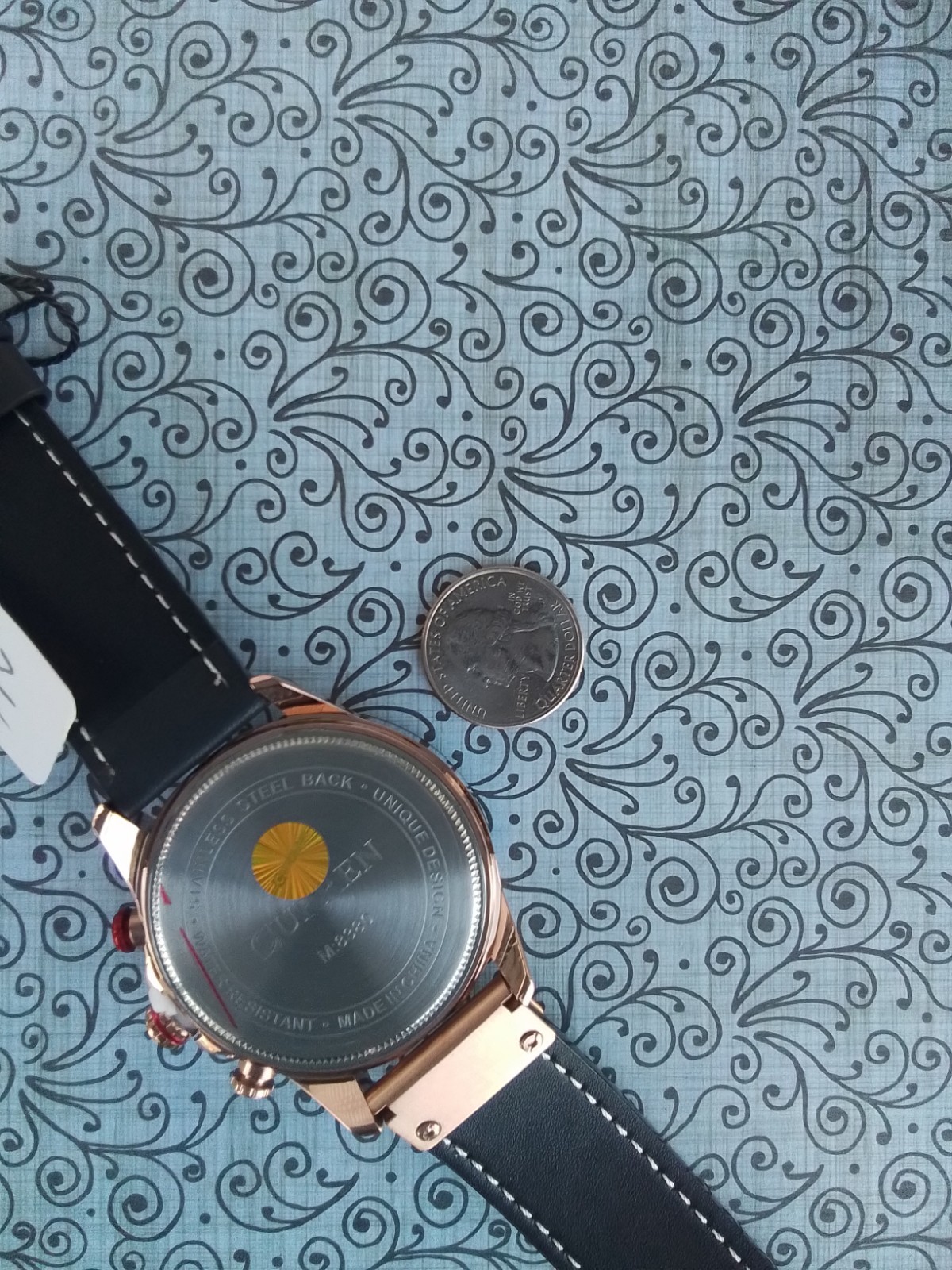 Curren Chronometer Men’s Watch 44mm Black/Silver Dial, Round Analog, New Battery
