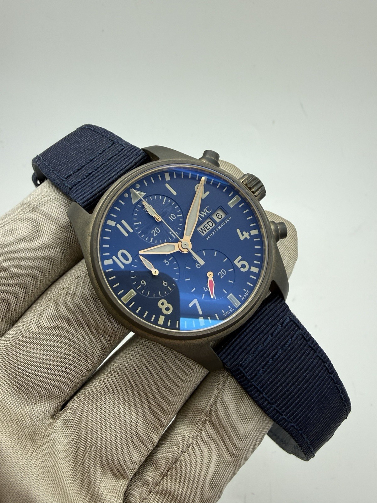 2022 IWC Pilots Watch Bronze Case 41mm Automatic Blue Dial Watch IW388109 B+P
