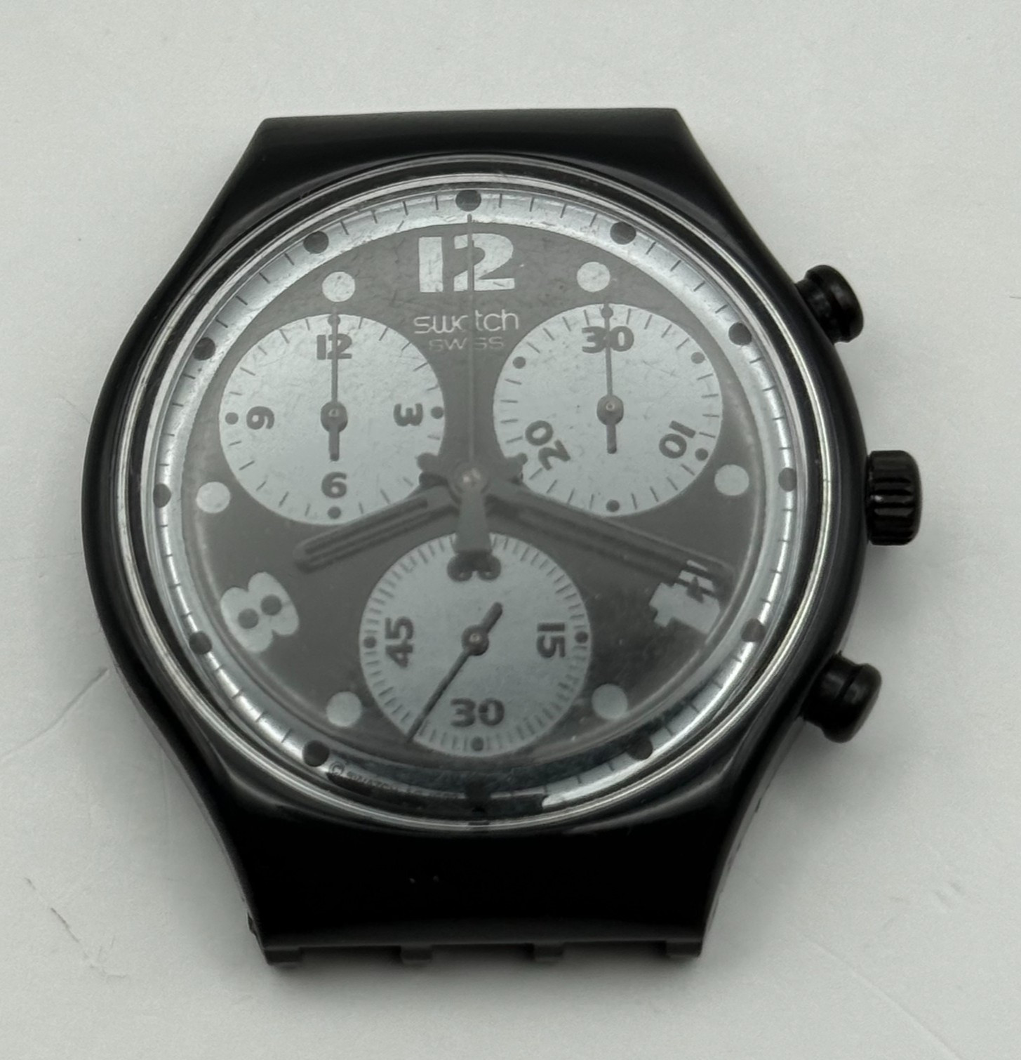 Vintage Swatch Chrono Watch SCB110 Moon Shadow 1992 ETA Quartz Swiss 39mm Parts