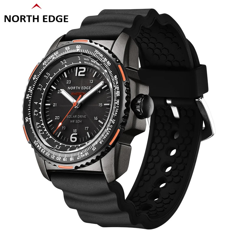 PHOTON Men Digital Military Watch Waterproof 50M Men’S Sport Wristwatches Solar