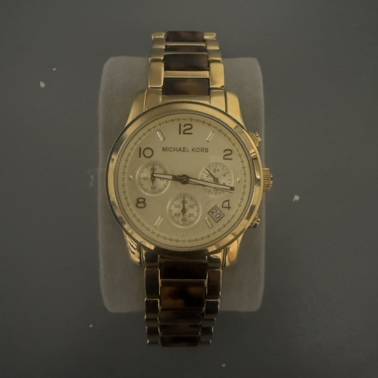 Michael Kors Women’s Gold Tone Quartz Chronograph Date Analog Bracelet Watch