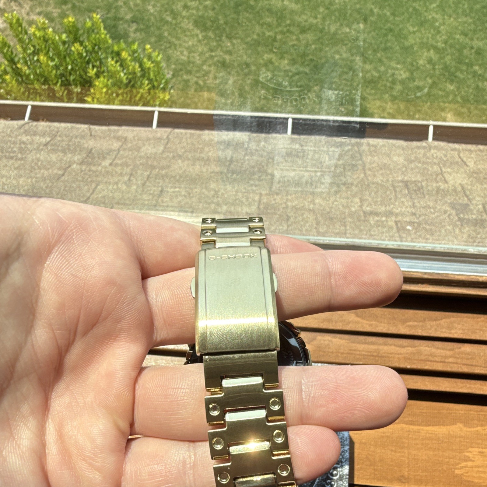 Casio G-SHOCK GMW-B5000 Digital Solar Bluetooth Atomic Gold SS Bracelet